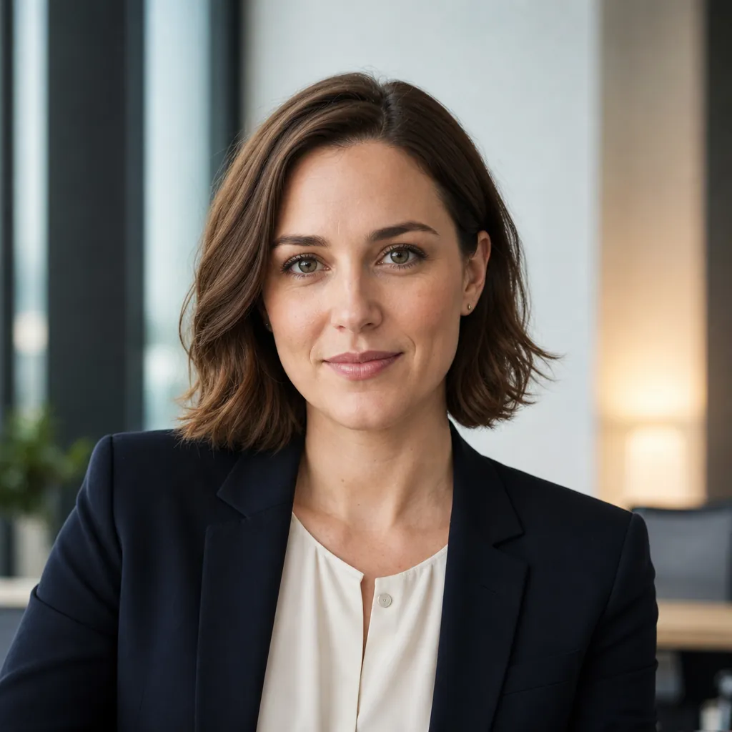 AI-generated portrait of a fictional corporate people leader