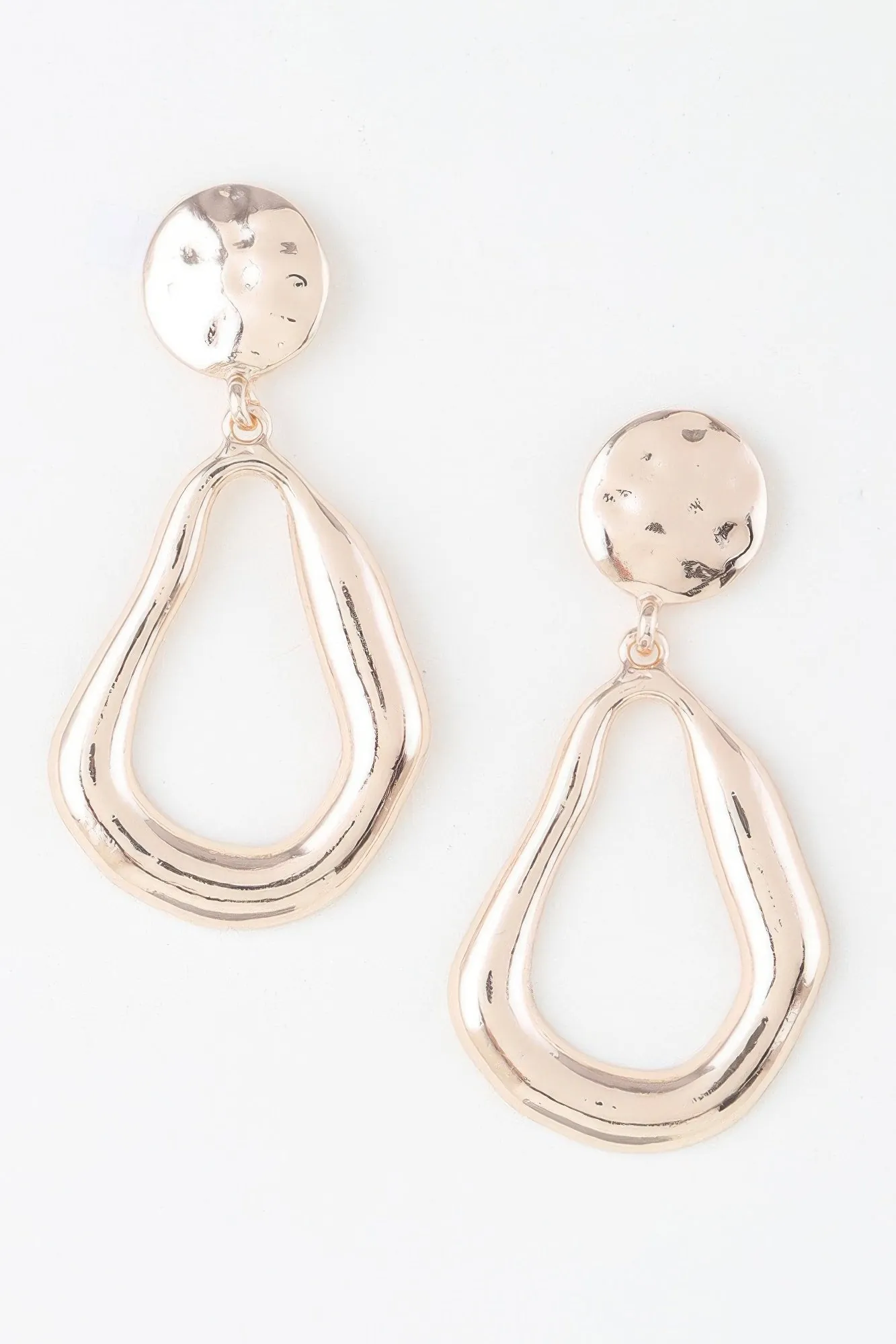Golden Heir | Abstract Shiny Teardrop Earrings