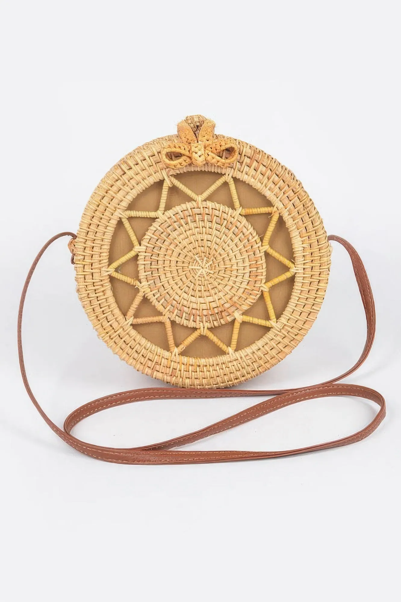 Golden Heir | Bamboo Round Crossbody Bag