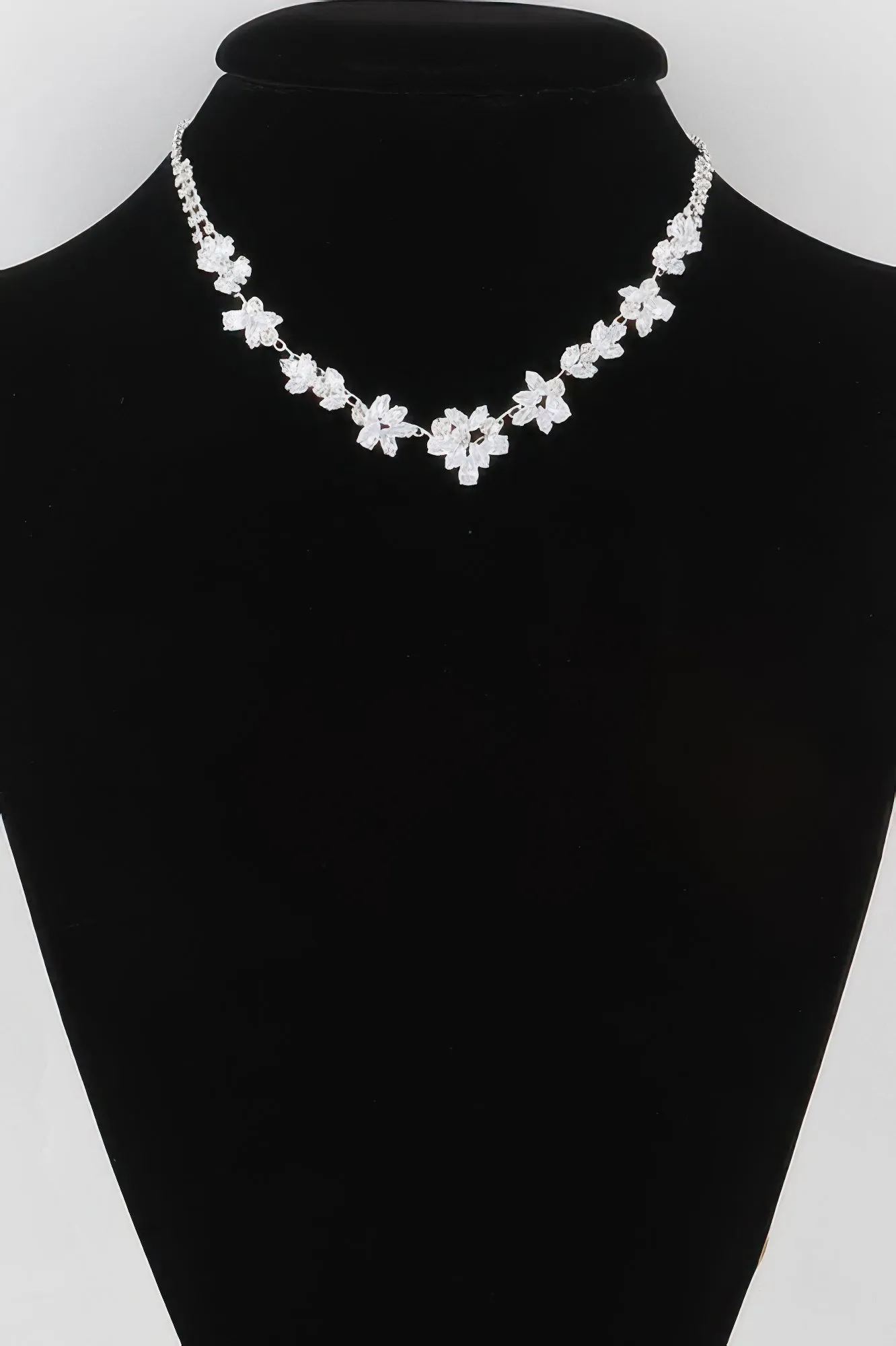 Golden Heir | Crystal Flower Charm Necklace