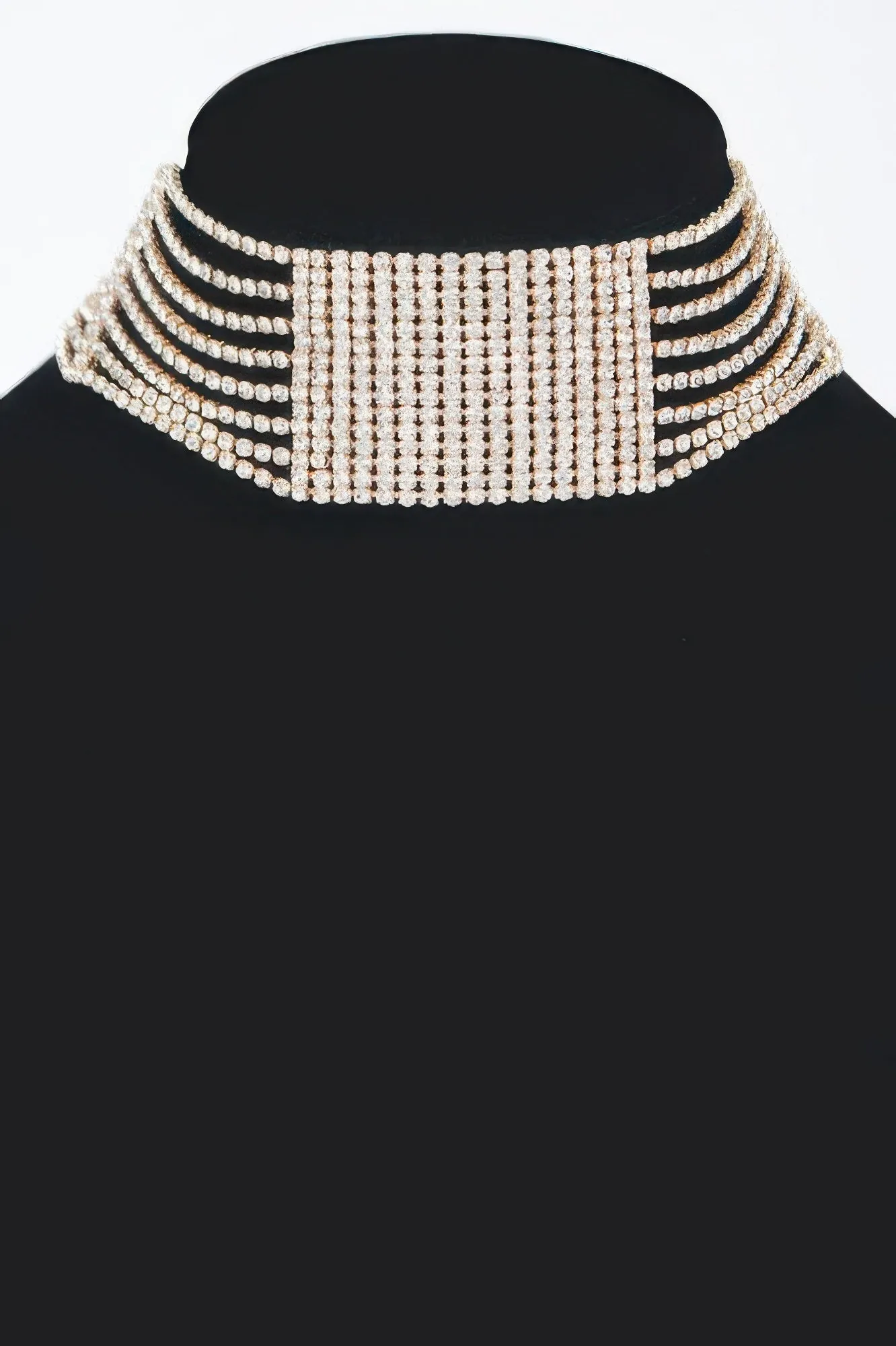 Golden Heir | Elysian Gaze – Rhinestone Collar Necklace