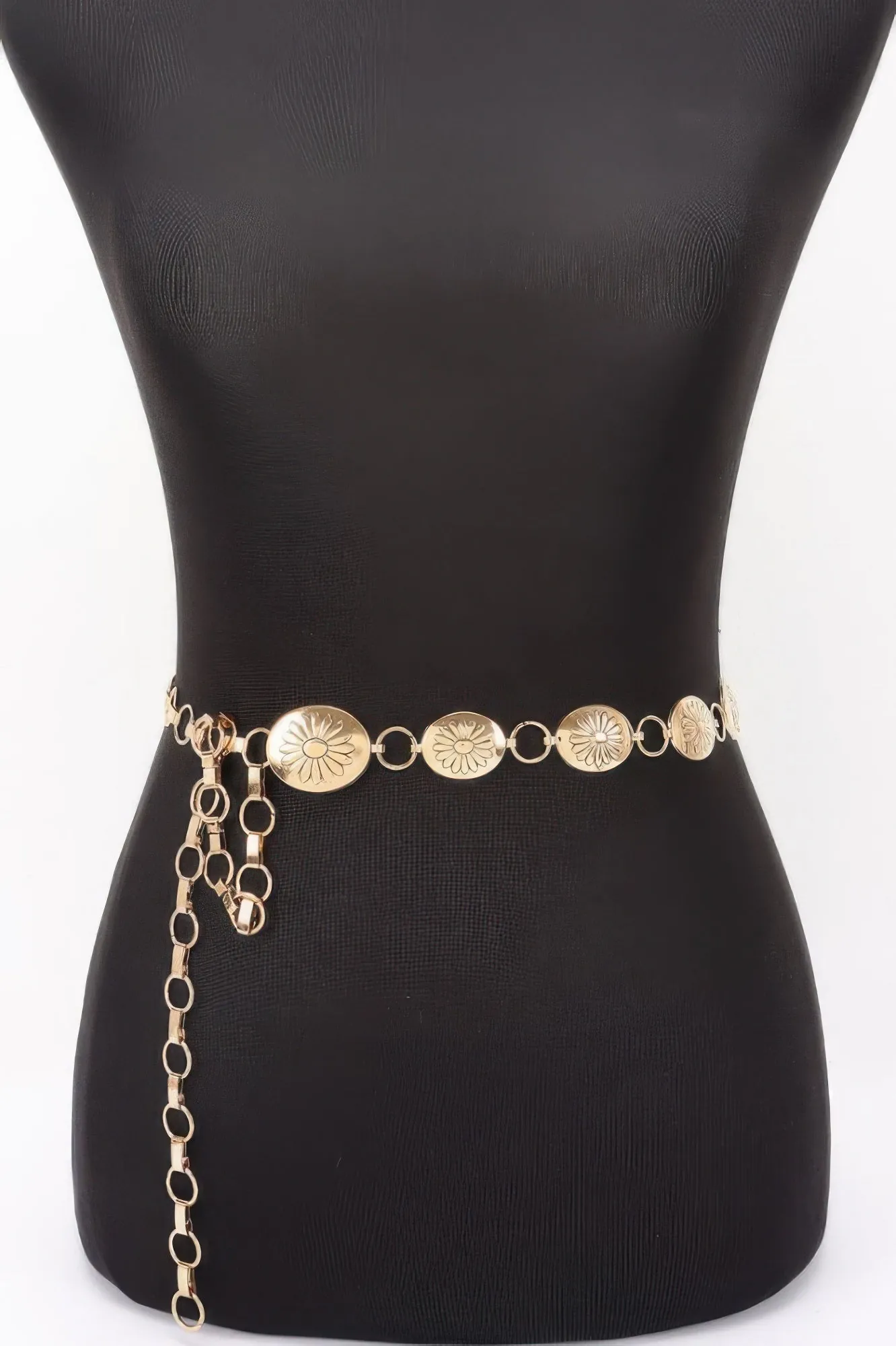 Golden Heir | Floral Disc Chain Belt