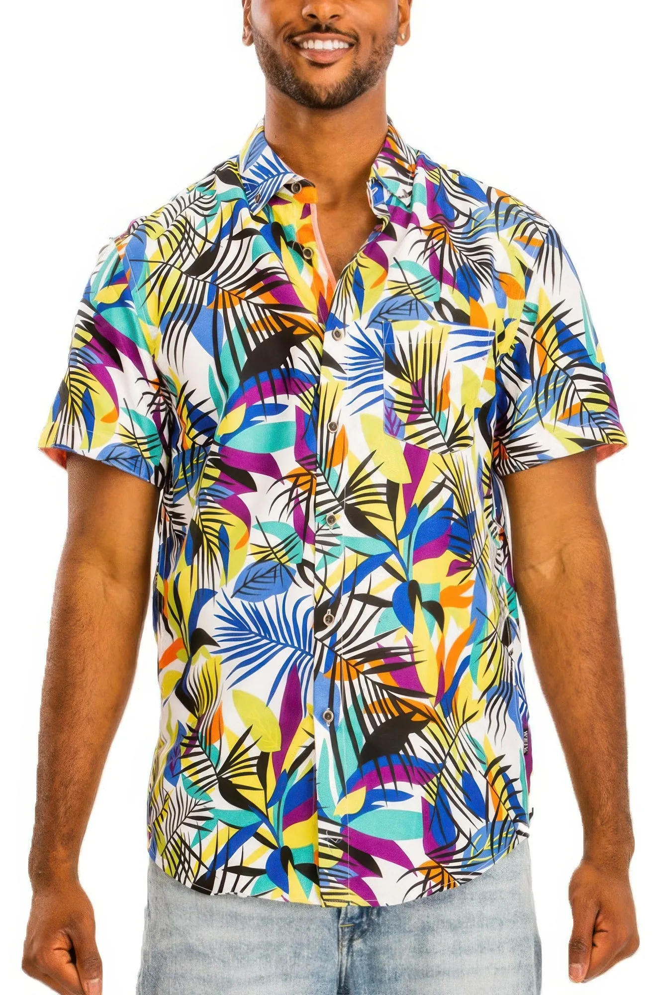 Golden Heir | Hawaiian Print Button Down Shirt -Multi
