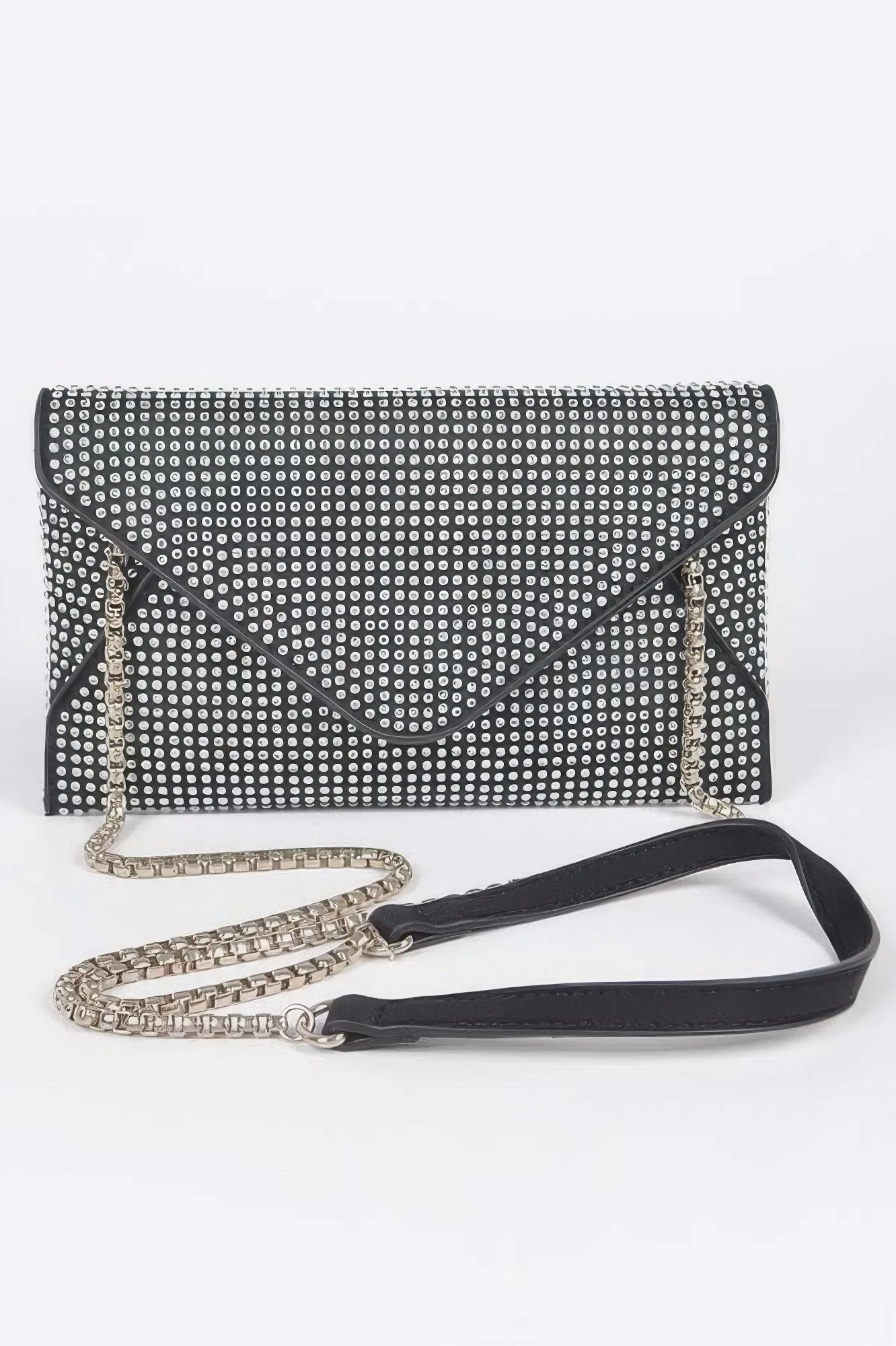 Golden Heir | Hot Fix Rhinestones Envelope Clutch