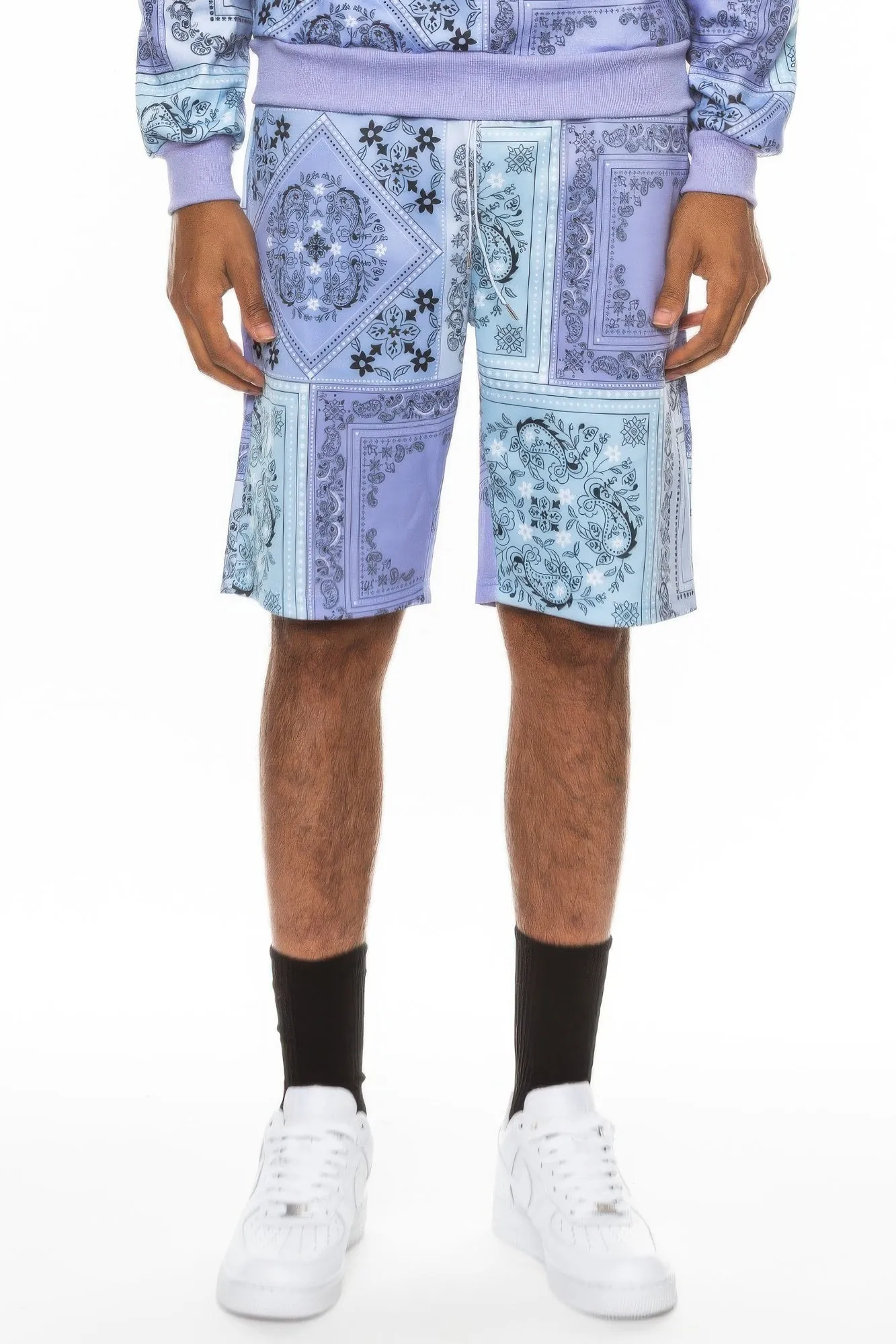 Golden Heir | Mens Paisley Bandana Print Shorts