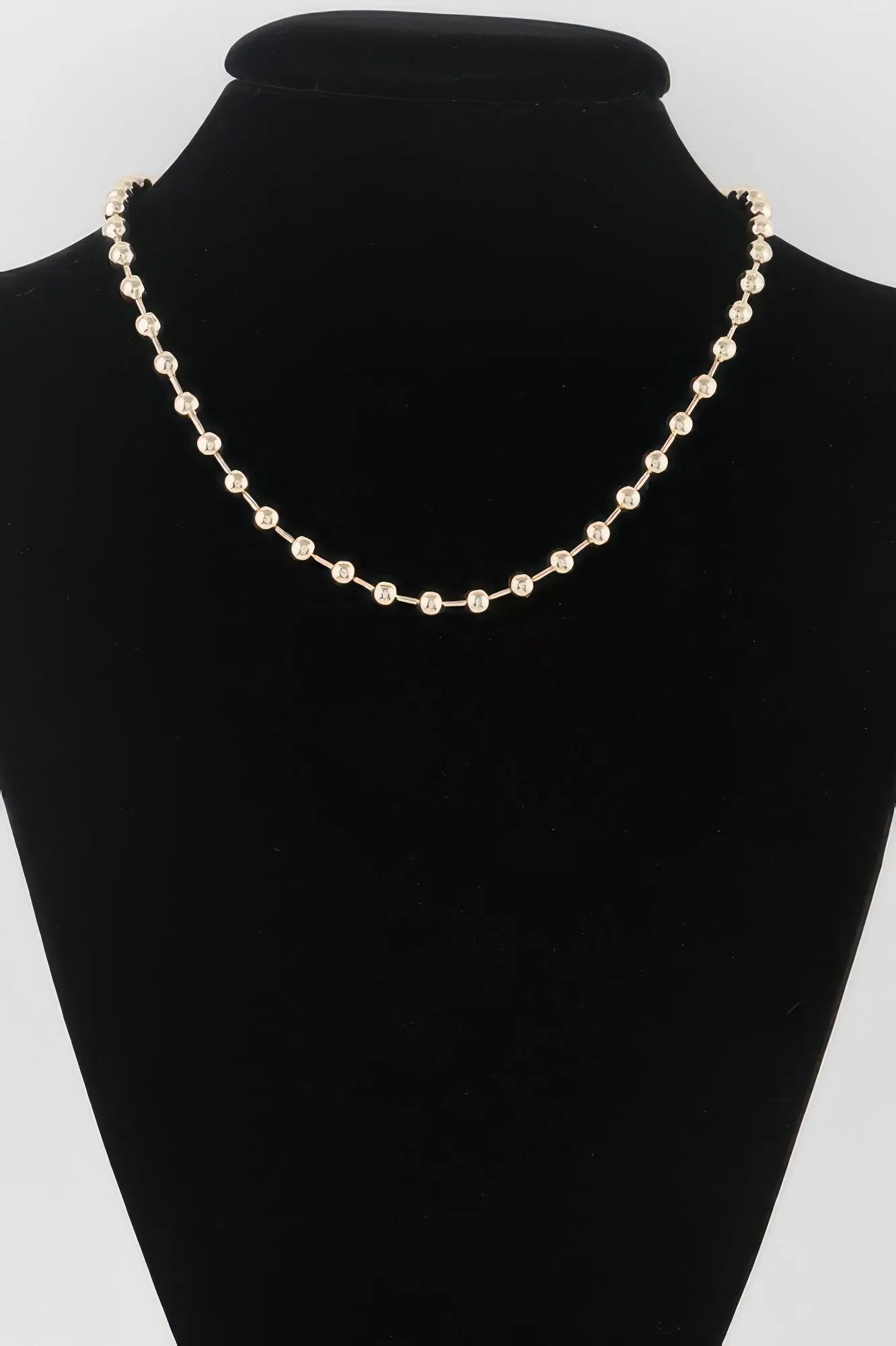 Golden Heir | Metal Ball Beaded Short Necklace