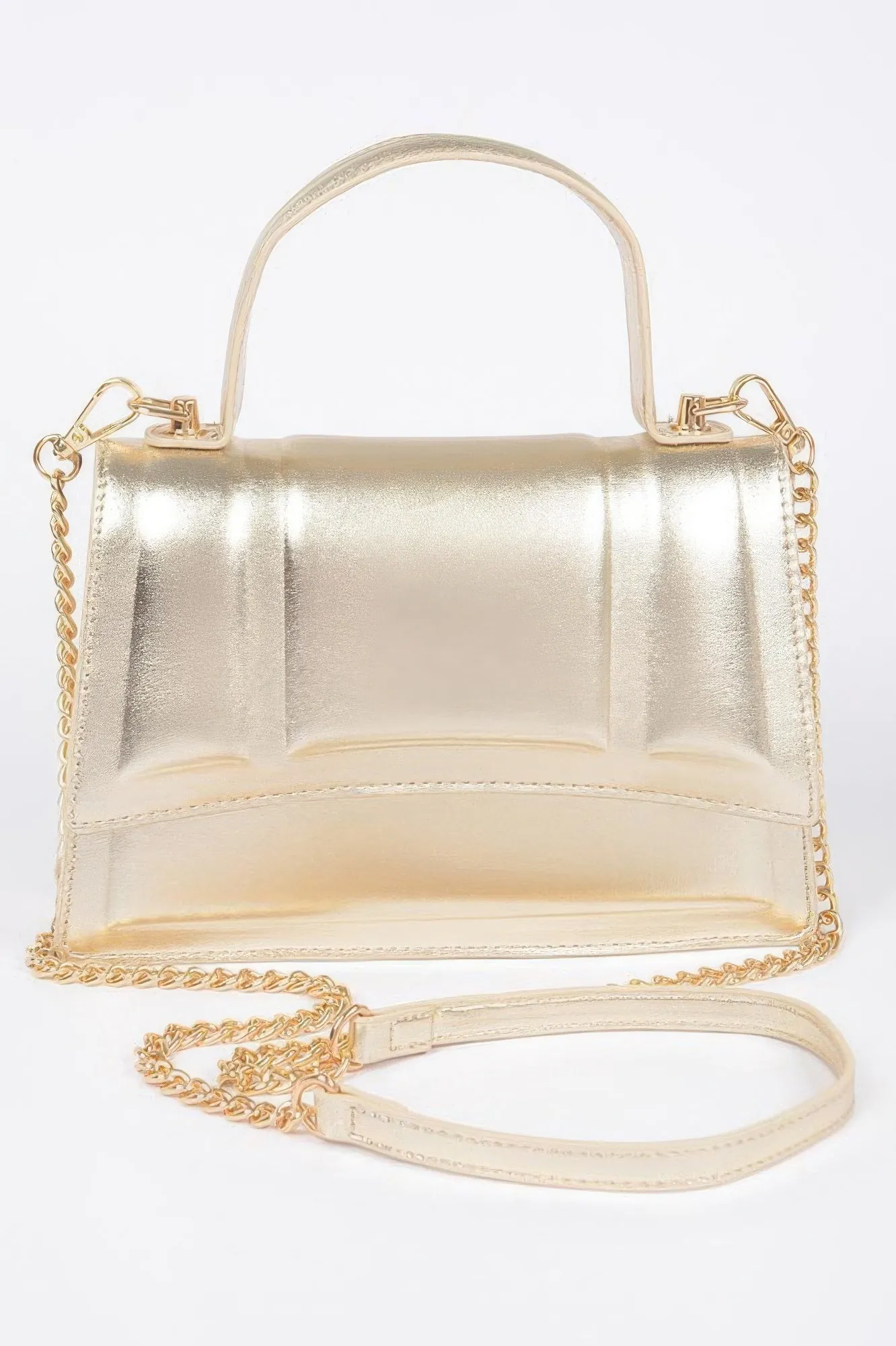 Golden Heir | Metallic Top Handle Crossbody Bag
