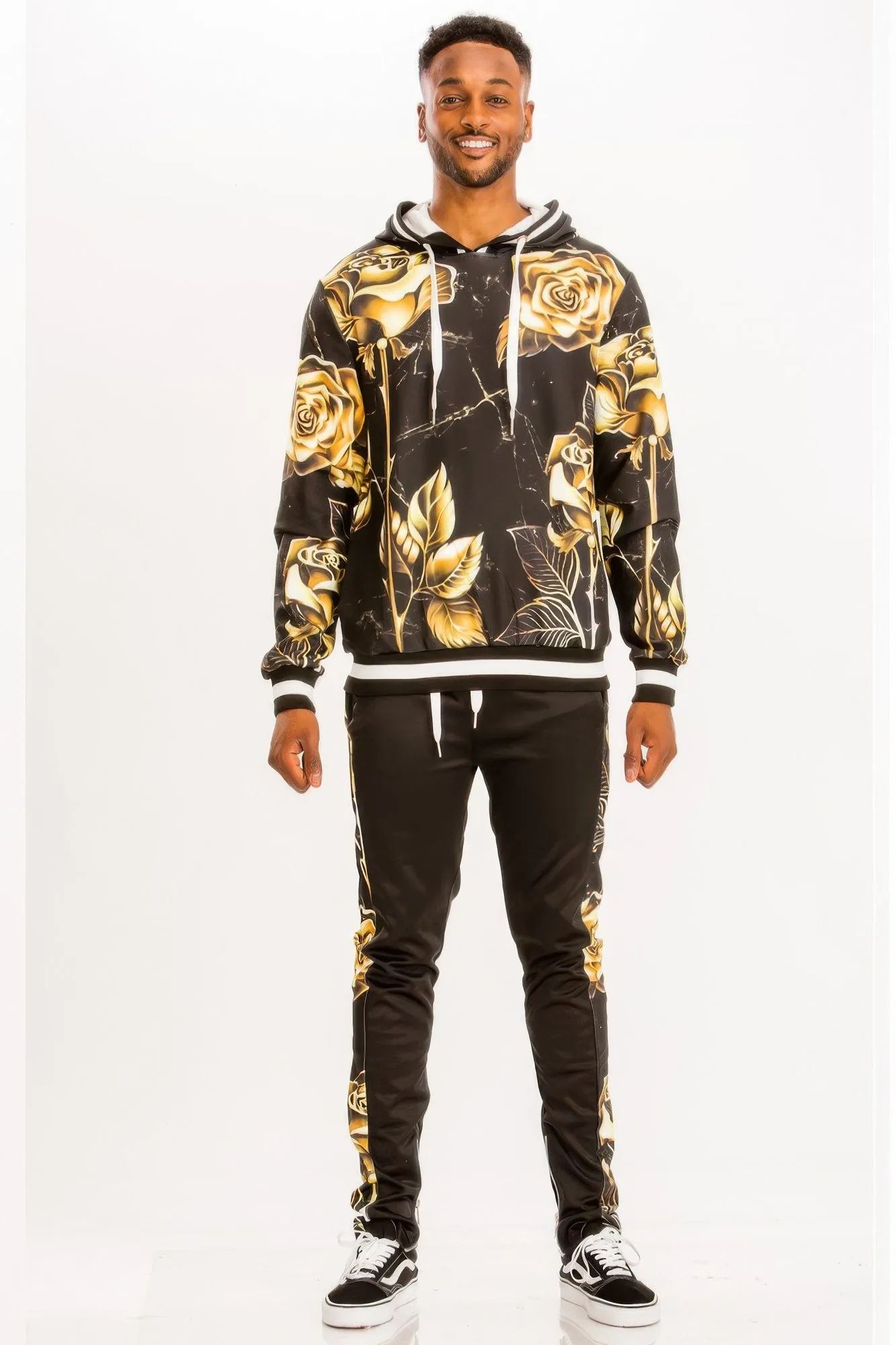 Golden Heir | Print Hoodie And Sweat Set