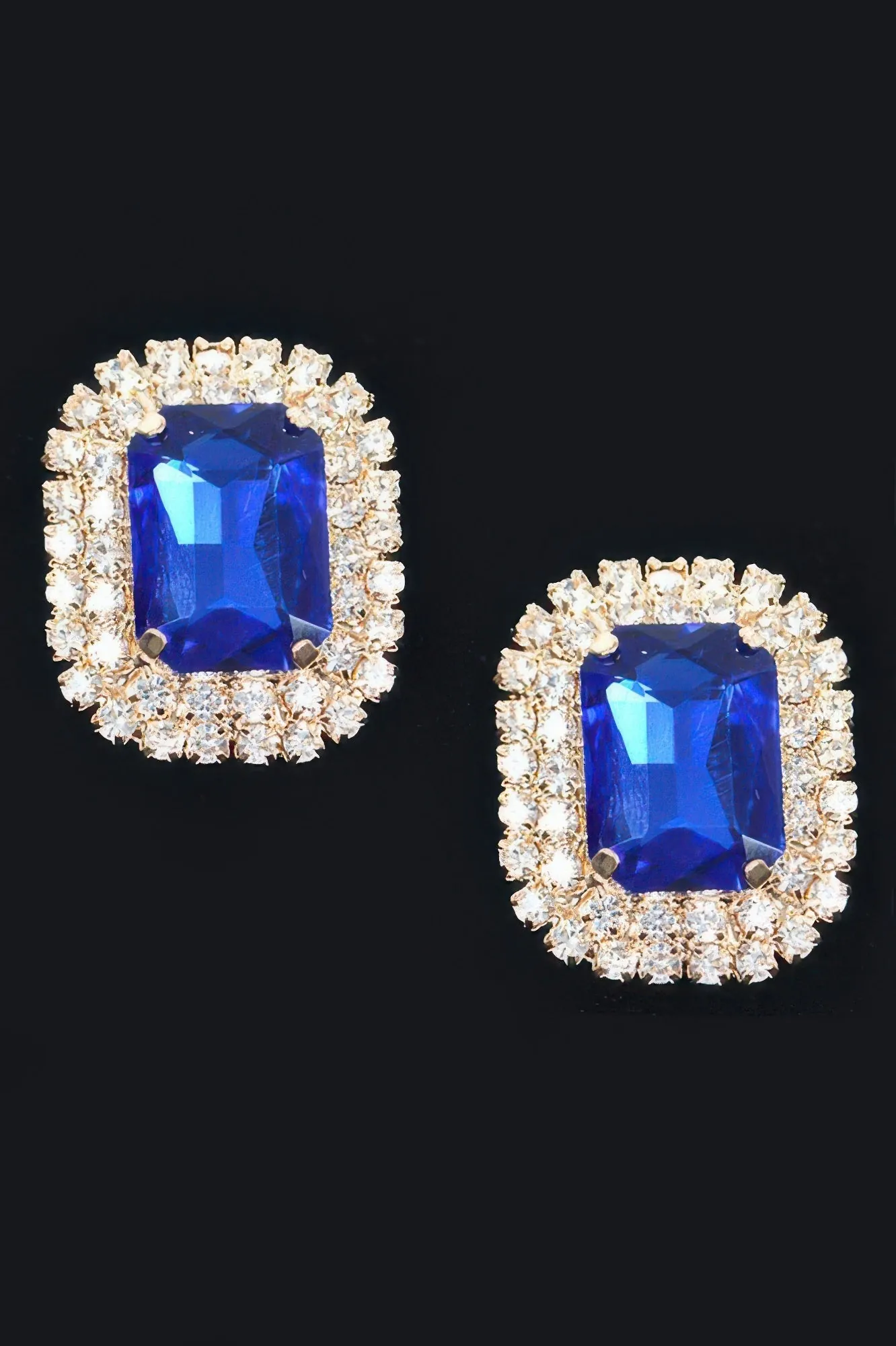 Golden Heir | Rhinestone Stud Earrings