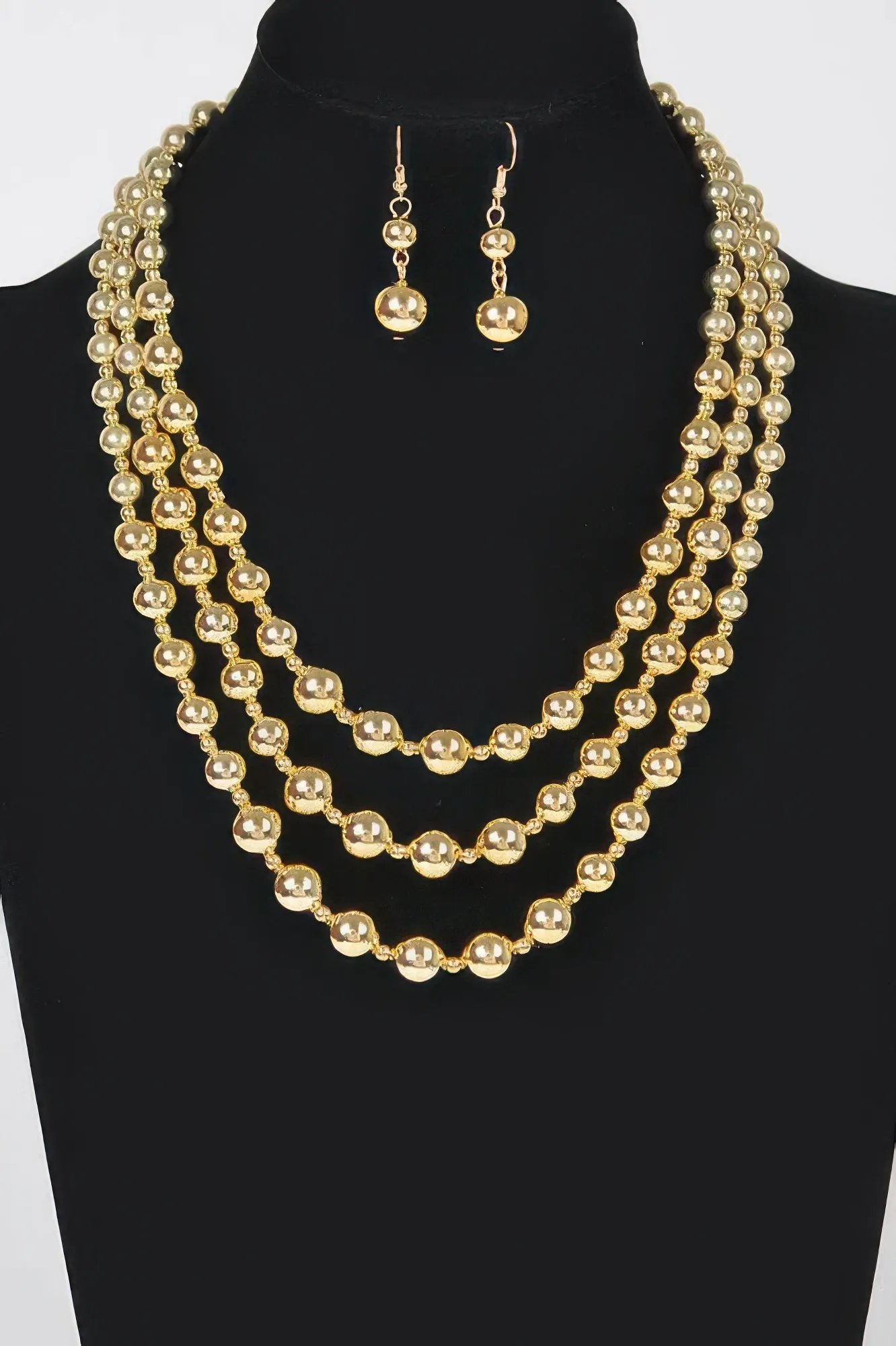 Golden Heir | The "Orion" Spherical Vanguard Set – 17" Architectural Polished Necklace Duo