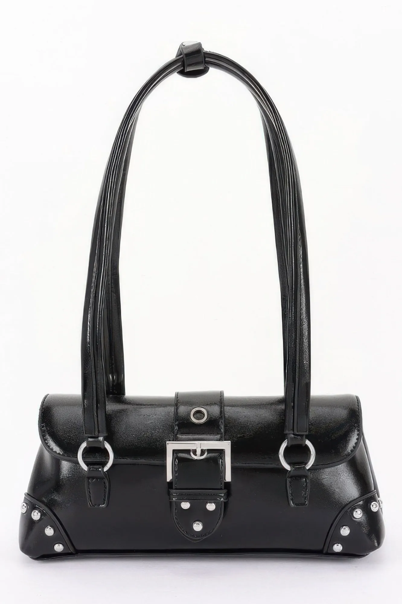 Golden Heir | Vegan Leather Metal Studded Shoulder Bag