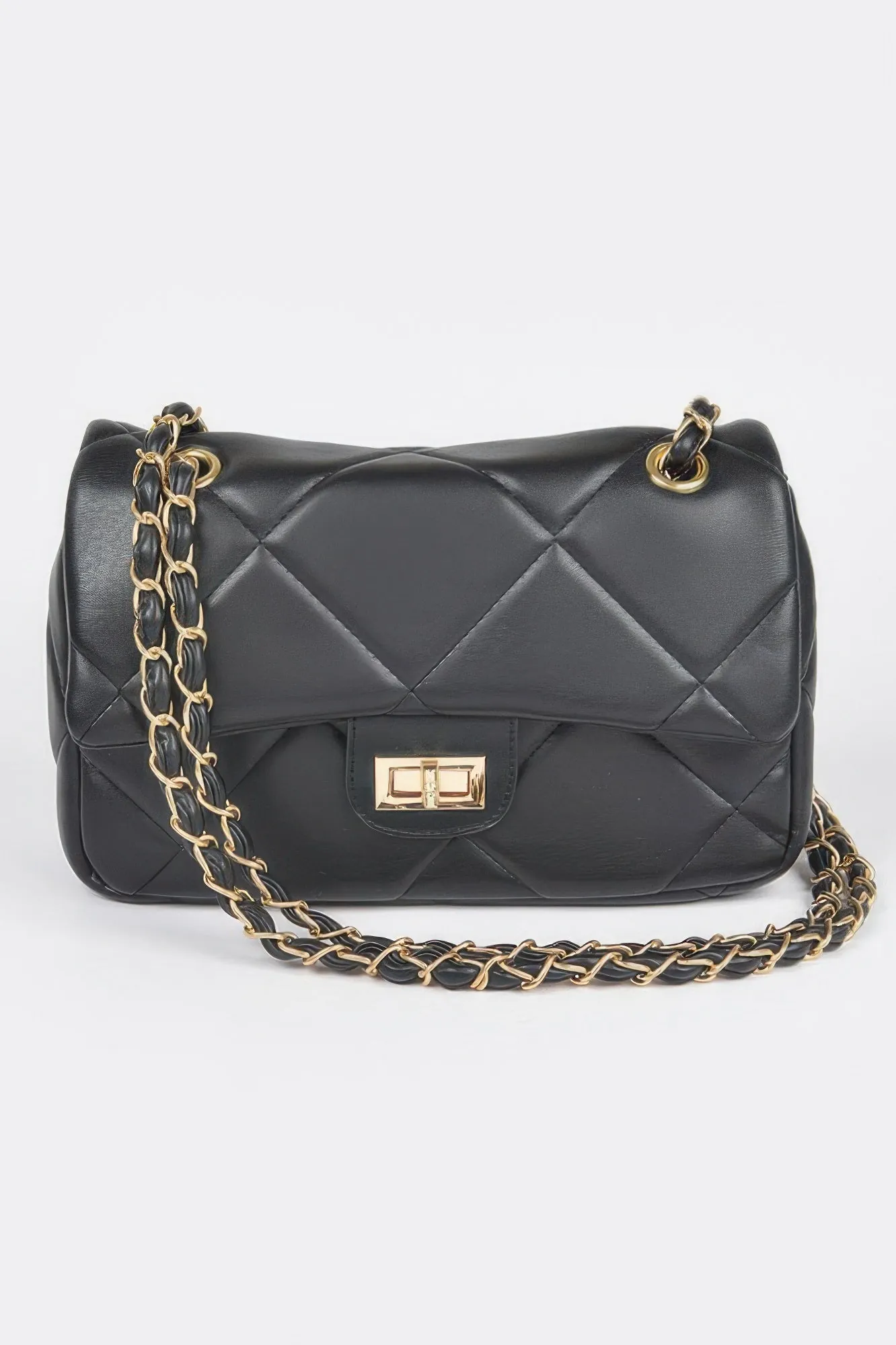 Golden Heir | Wide Quilted Shoulder Bag