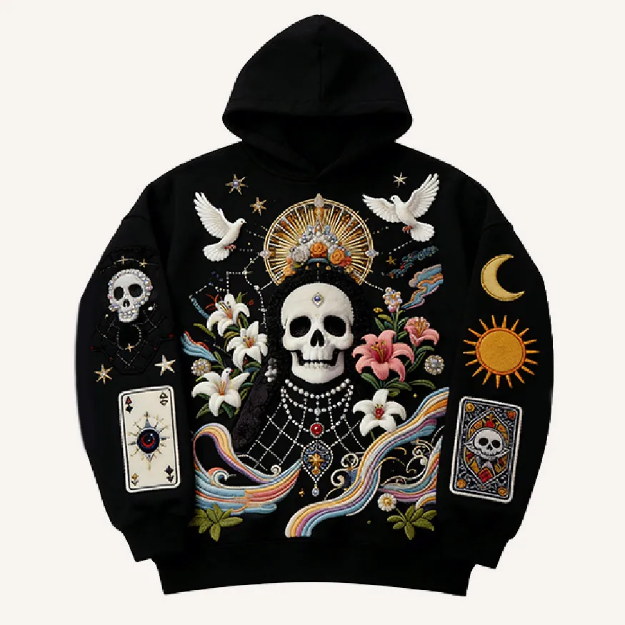 Men's Skull Print Hoodie Sweatshirt