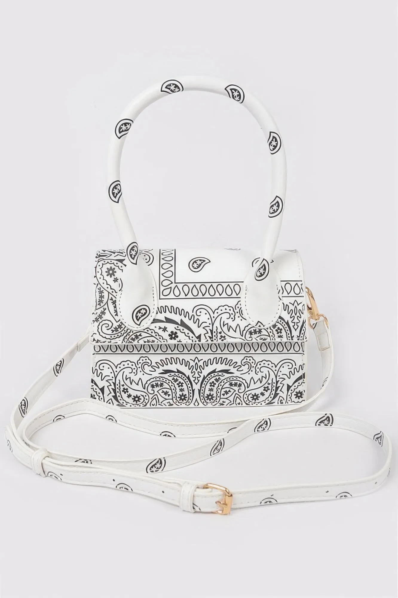 Bandana Single Handle Flap Crossbody Bag