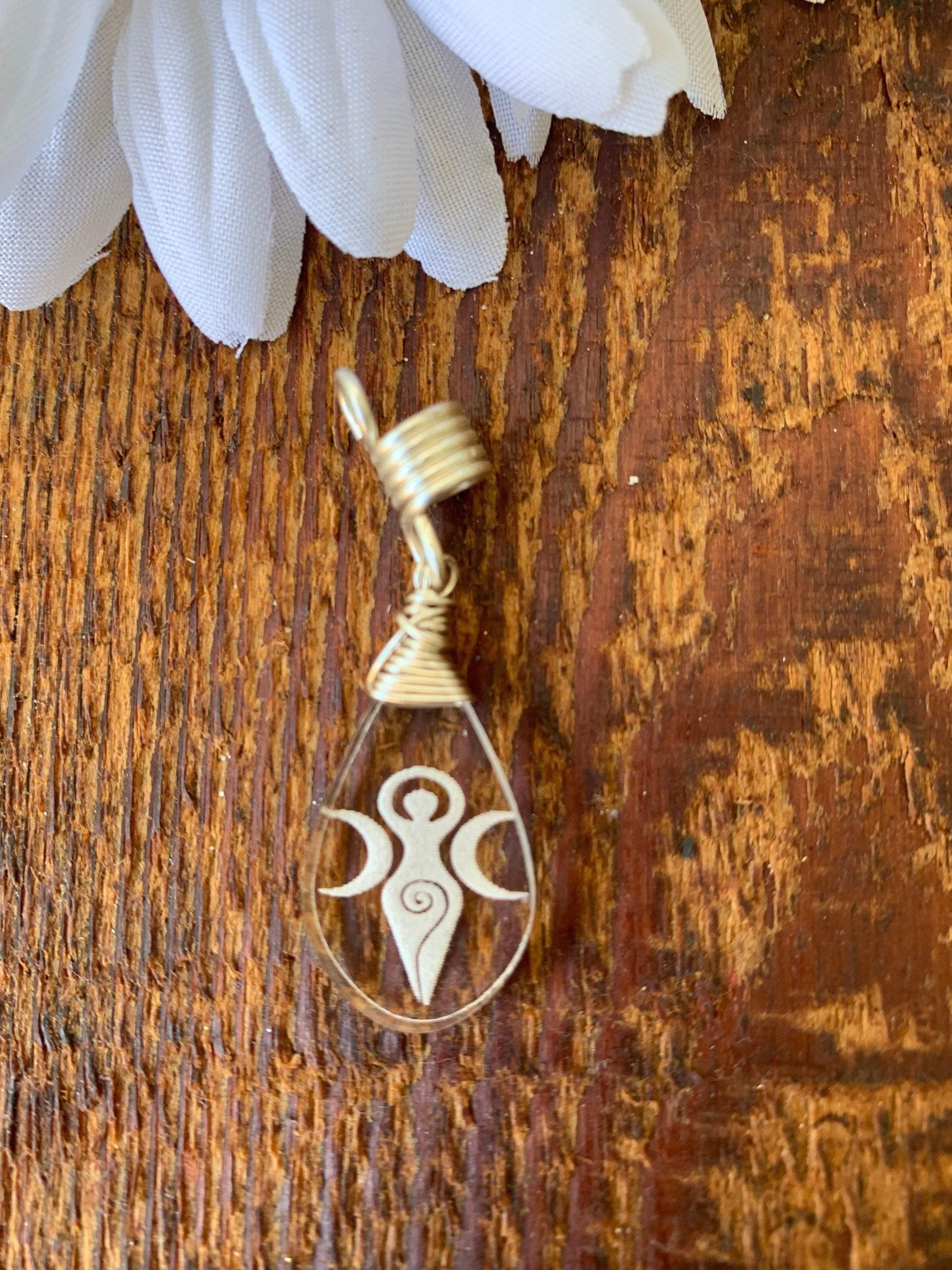 Copper-wire goddess charm loc jewelry accent