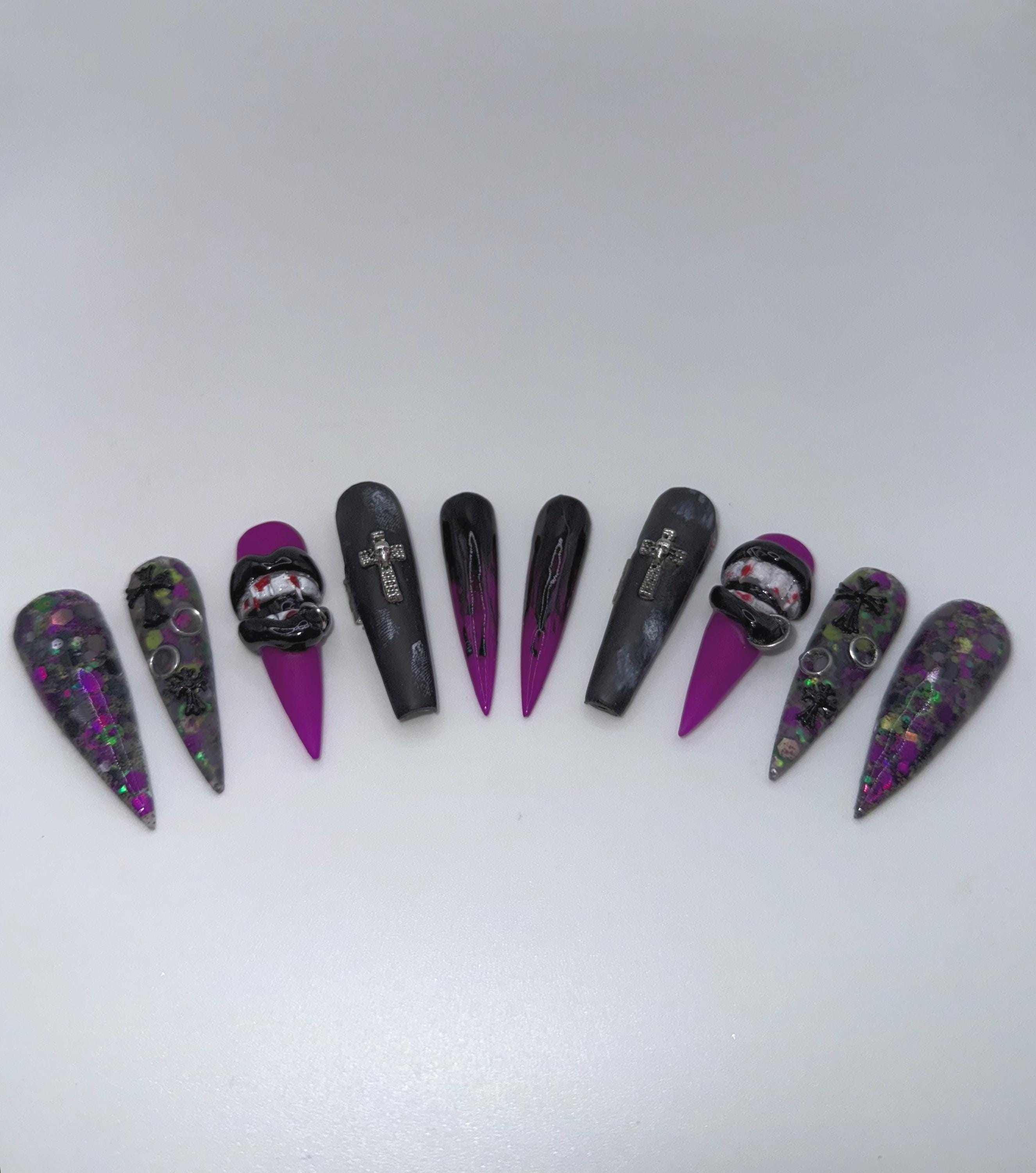 2XL vampire stiletto nails, view 2
