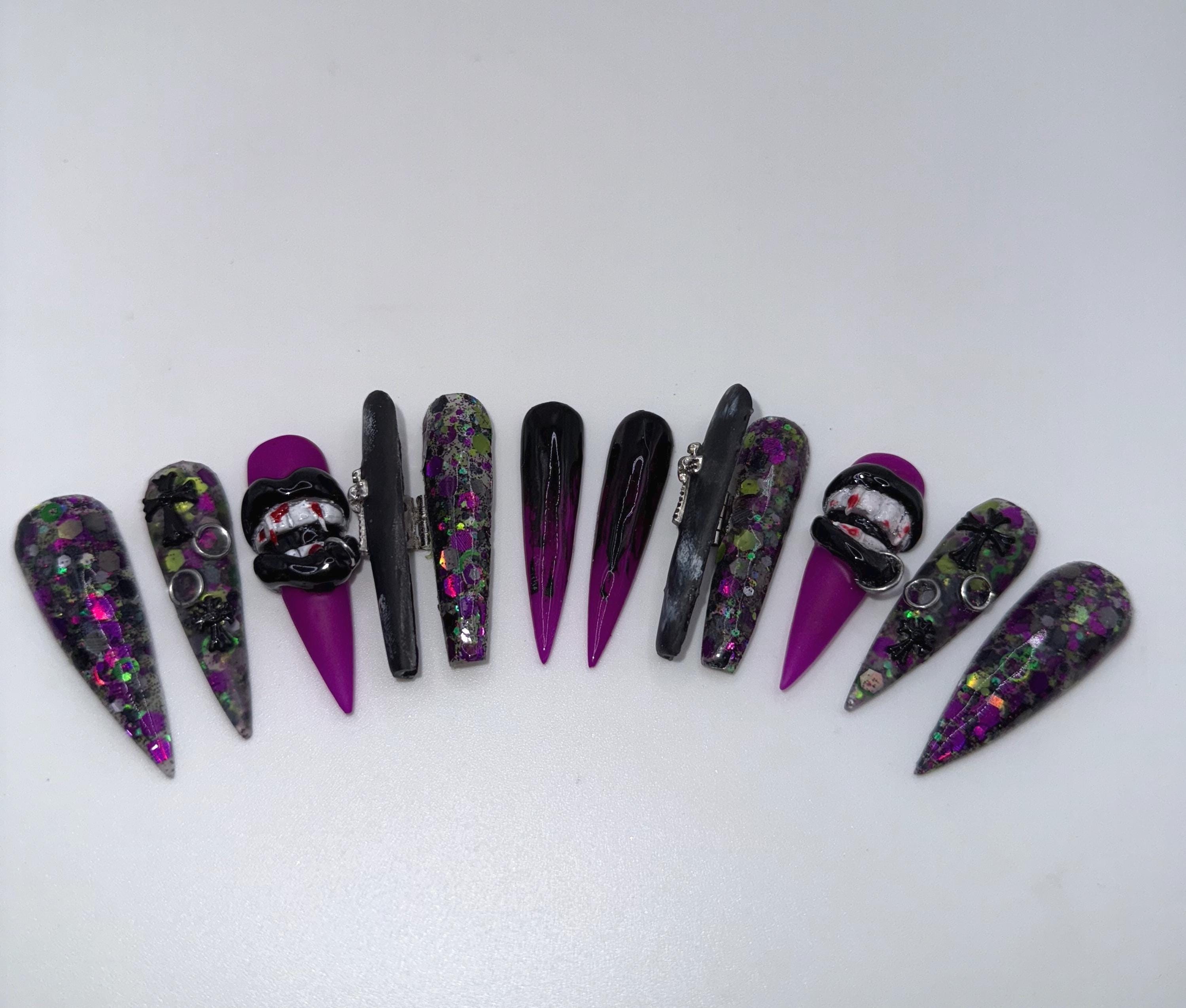 2XL vampire stiletto nails