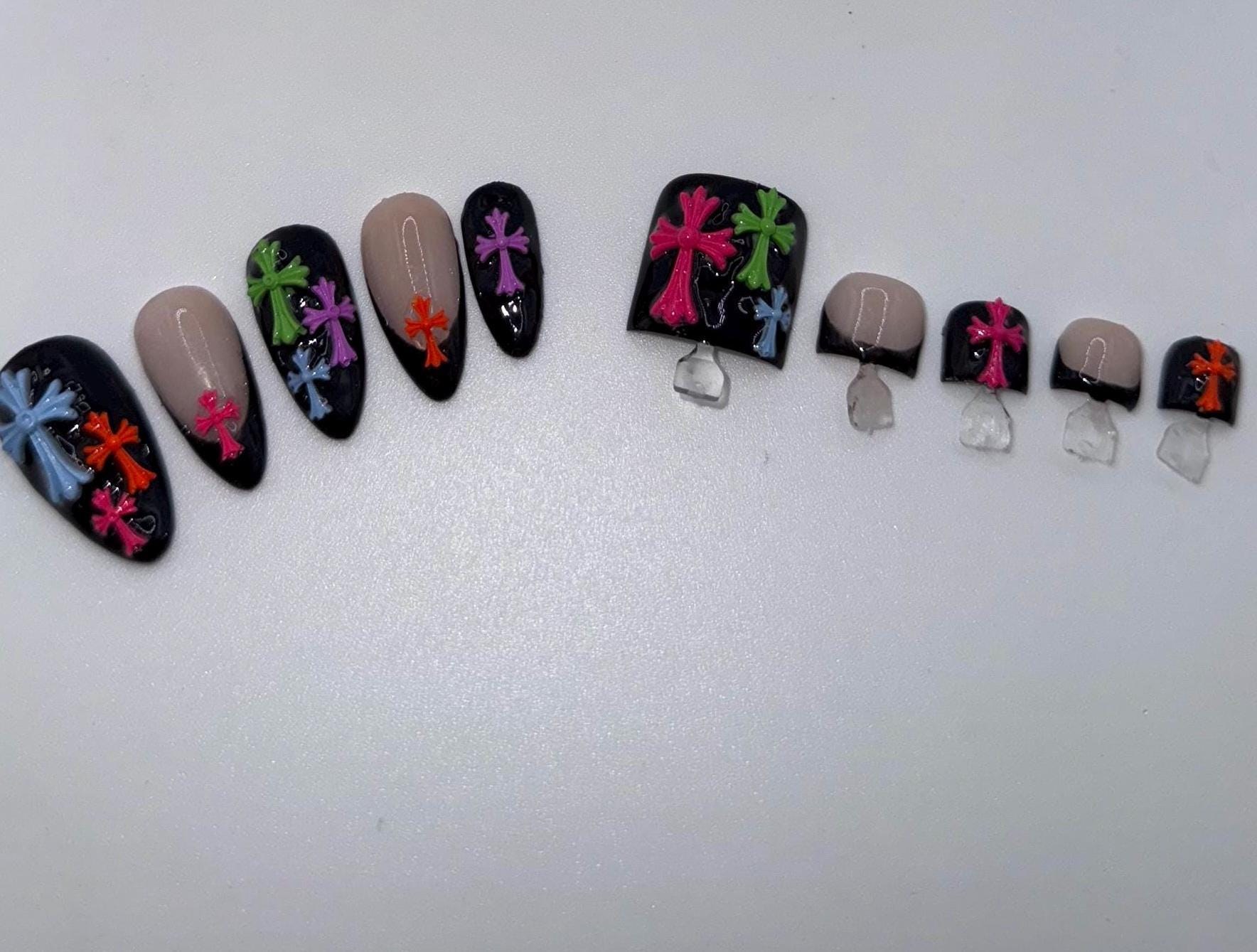 Press On Toe Nails: French Tip, Square or Rounded Shapes (16 Count), view 14