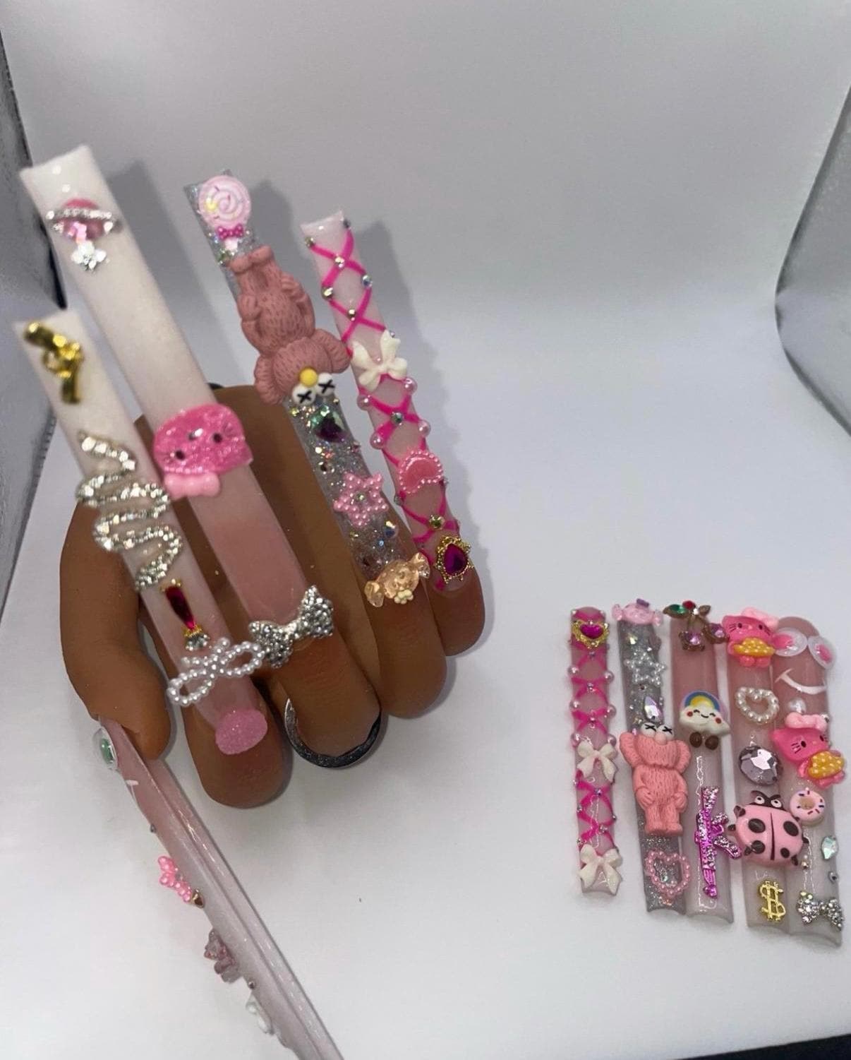 6X acrylic nails, view 4