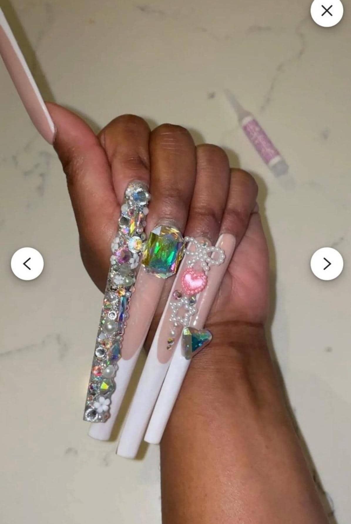 6X acrylic nails, view 7
