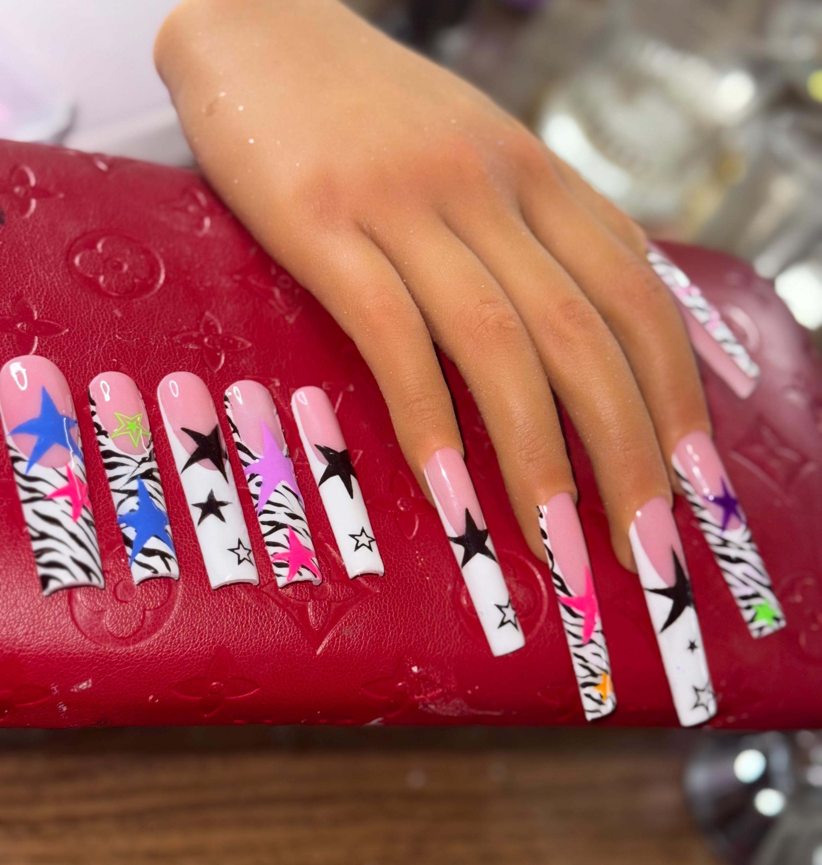 4xl acrylic zebra star set
