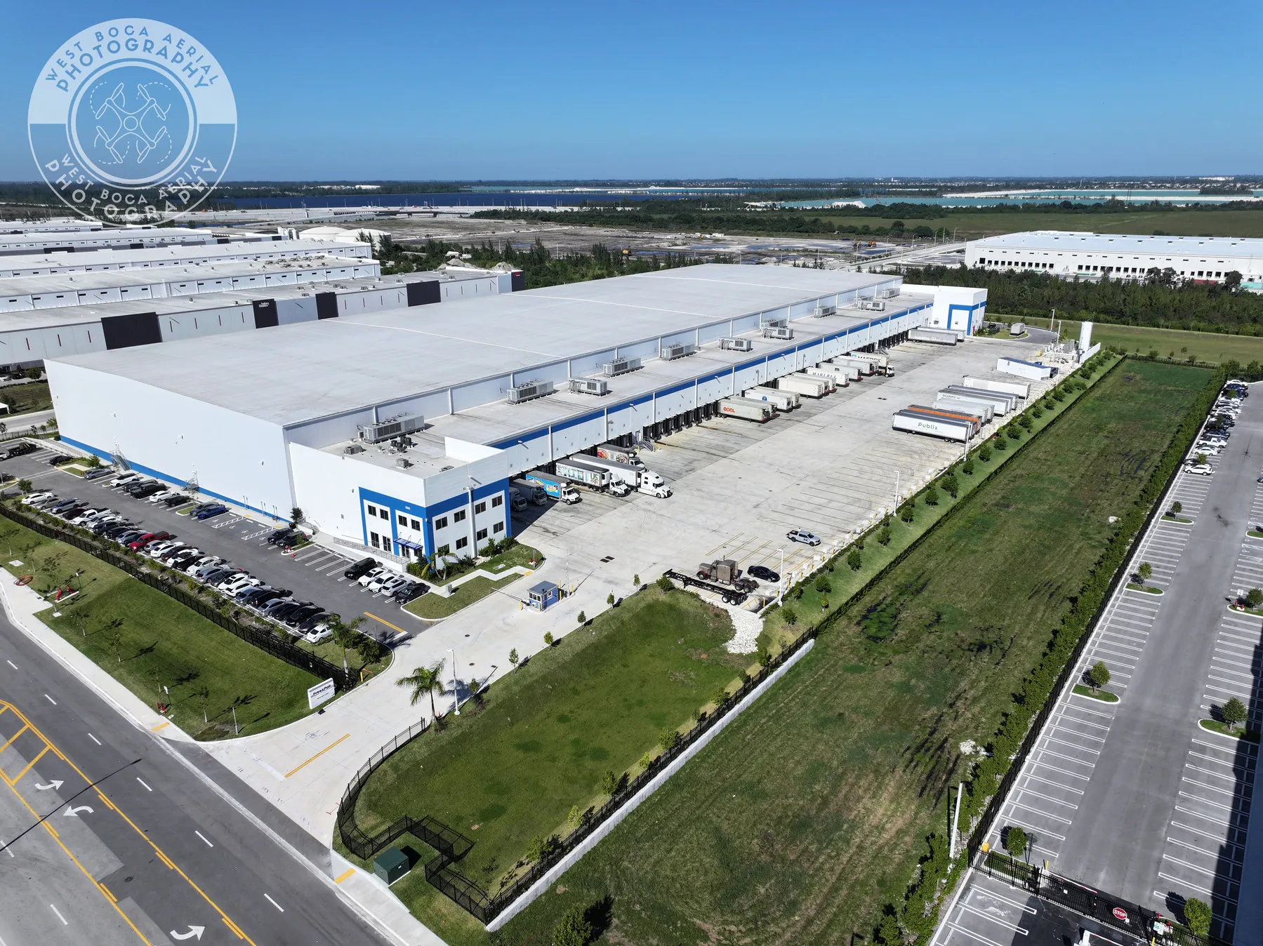 Truck Dock & Warehouse aerial photograph 1