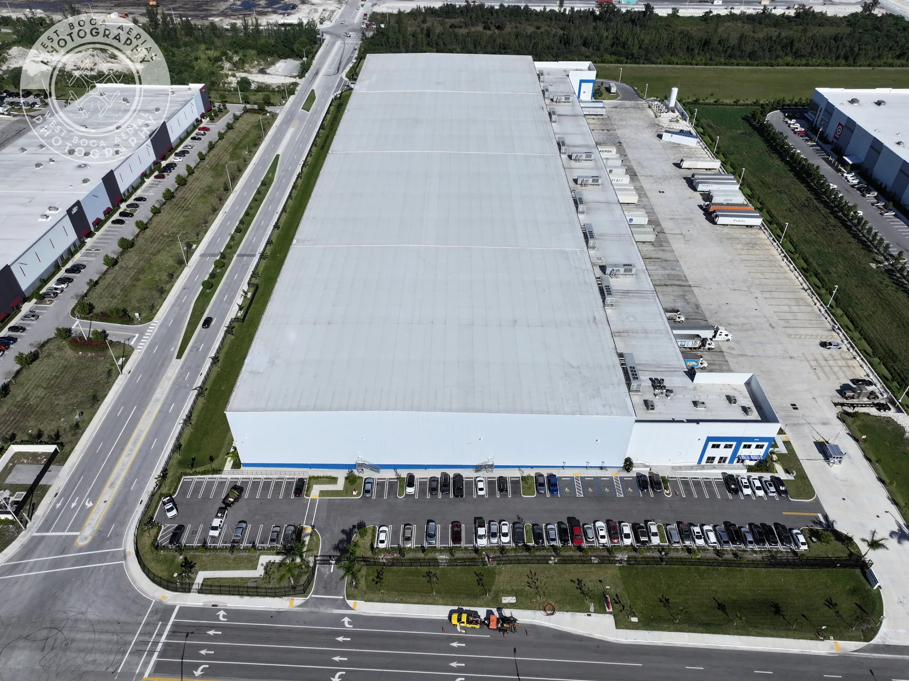 Truck Dock & Warehouse aerial photograph 3