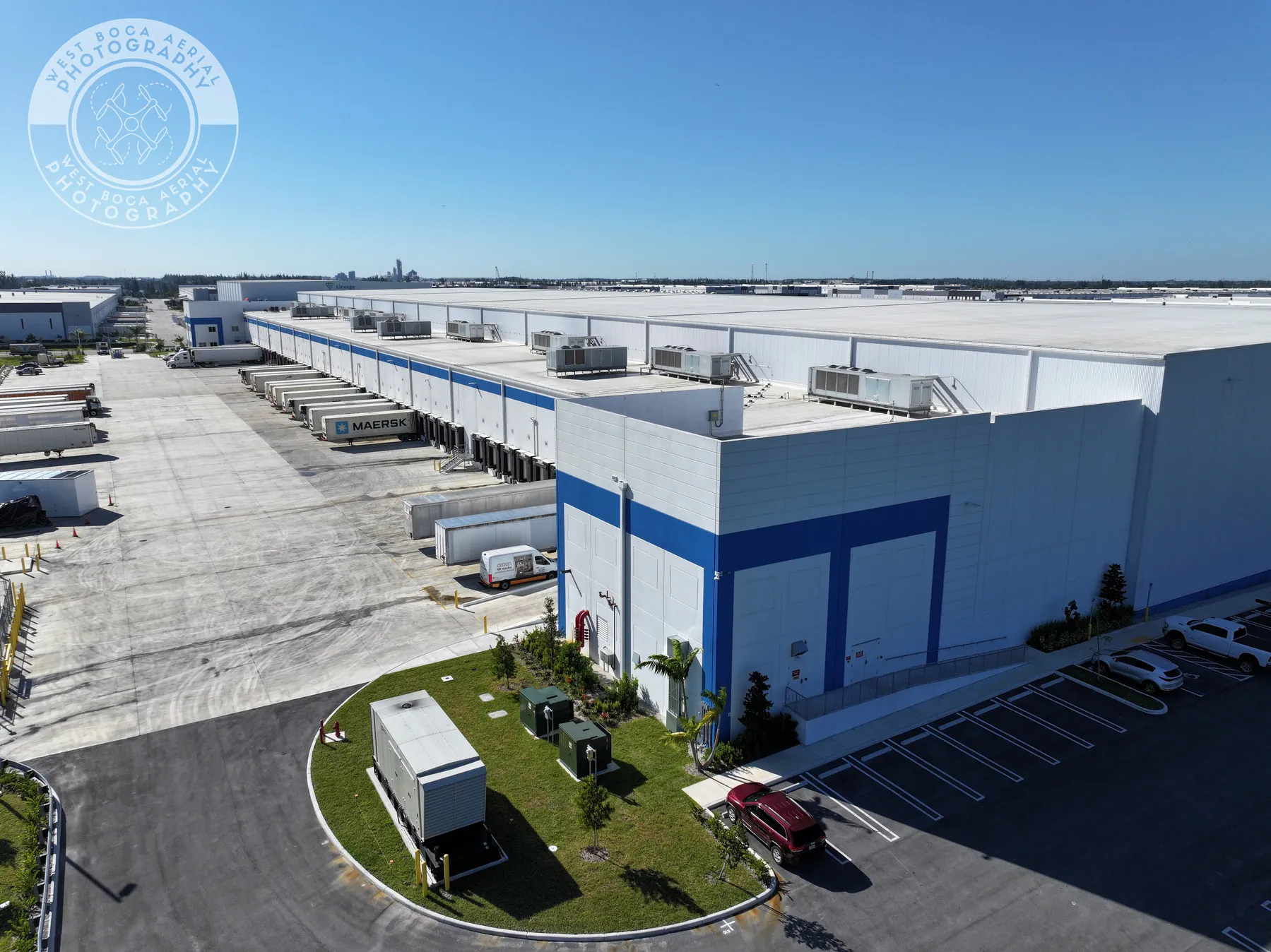 Truck Dock & Warehouse aerial photograph 4