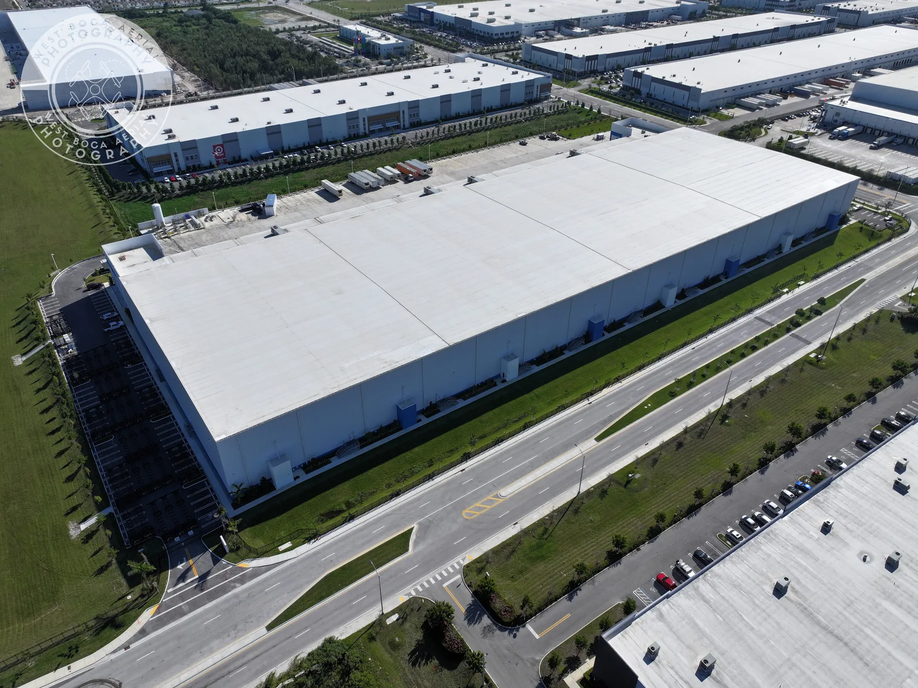 Truck Dock & Warehouse aerial photograph 6