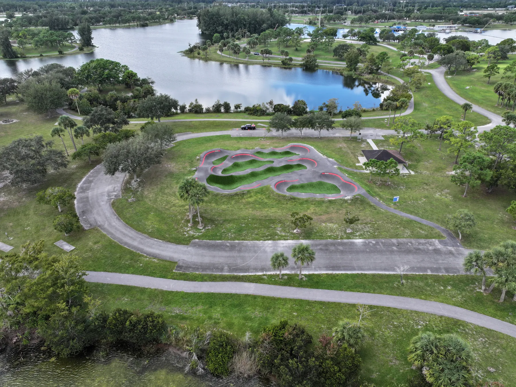 West Palm Beach Pump Track aerial photograph 1
