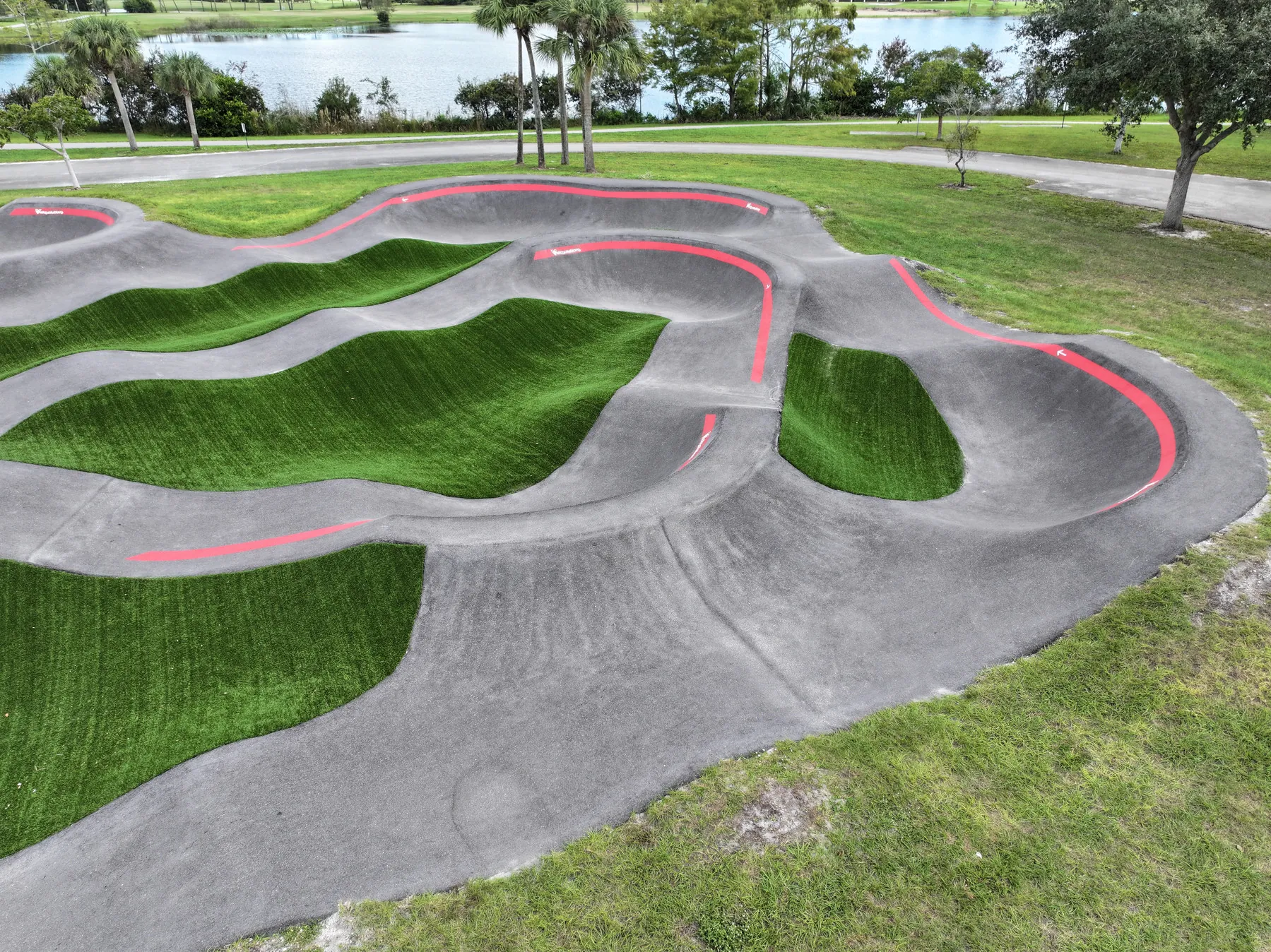 West Palm Beach Pump Track aerial photograph 3