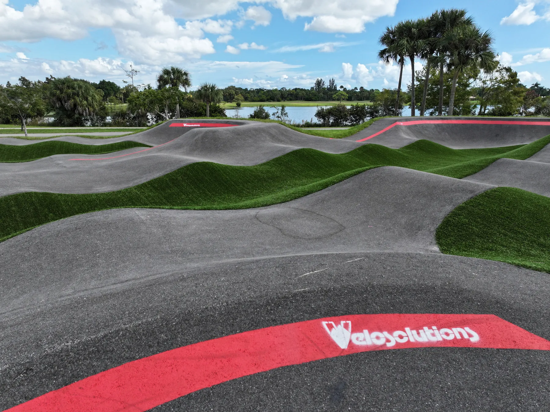 West Palm Beach Pump Track aerial photograph 4