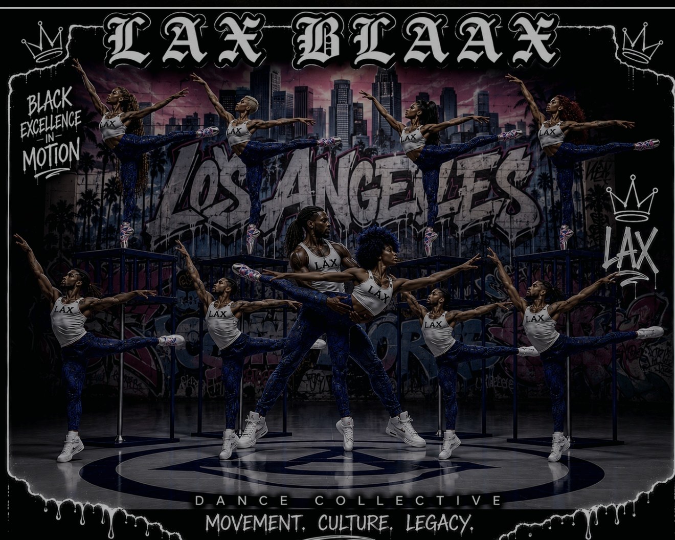 LAX BLaaK archival performance poster