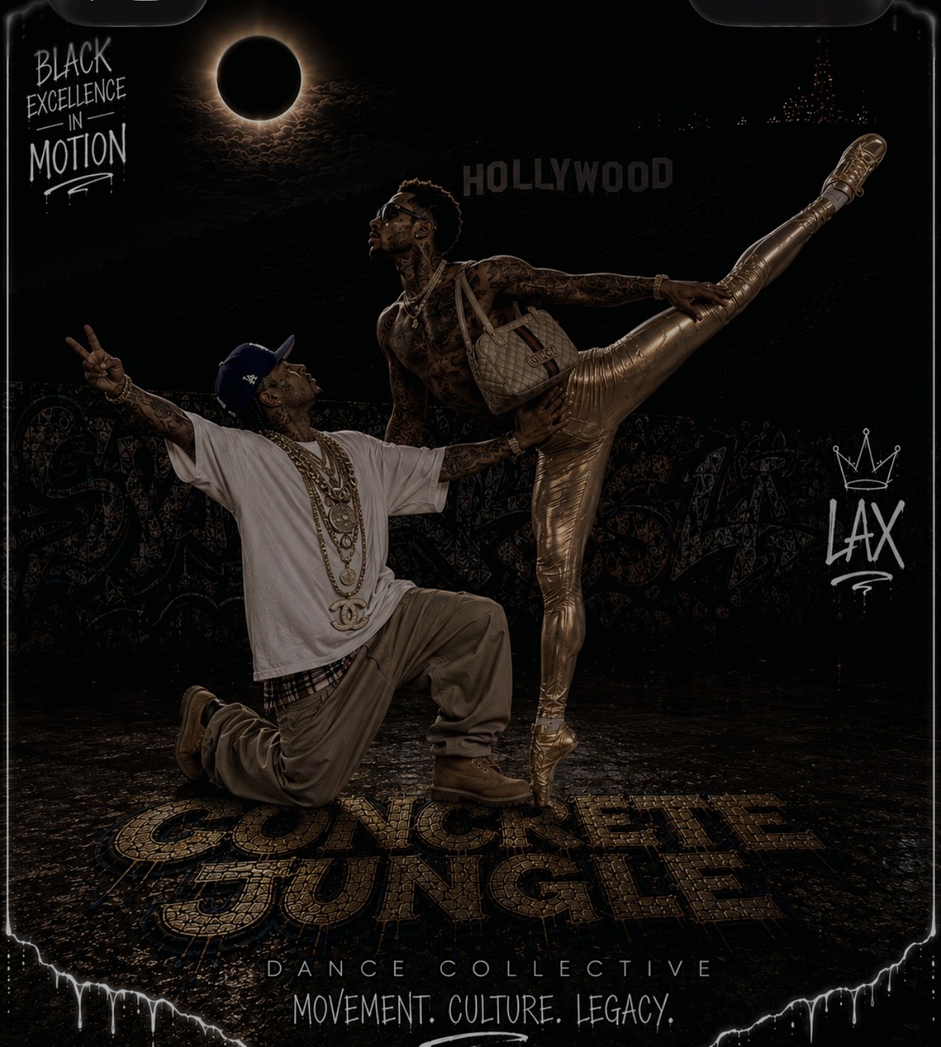 Black Excellence Motion archival performance poster