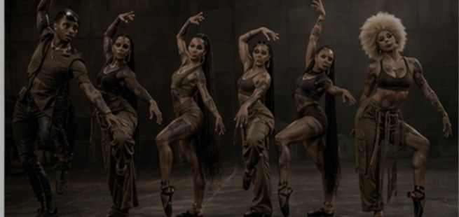 Five LAX BLaaK performers in distressed dark styling