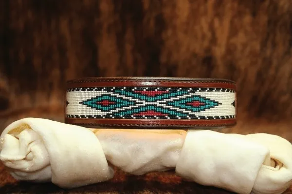 Handcrafted leather dog collar