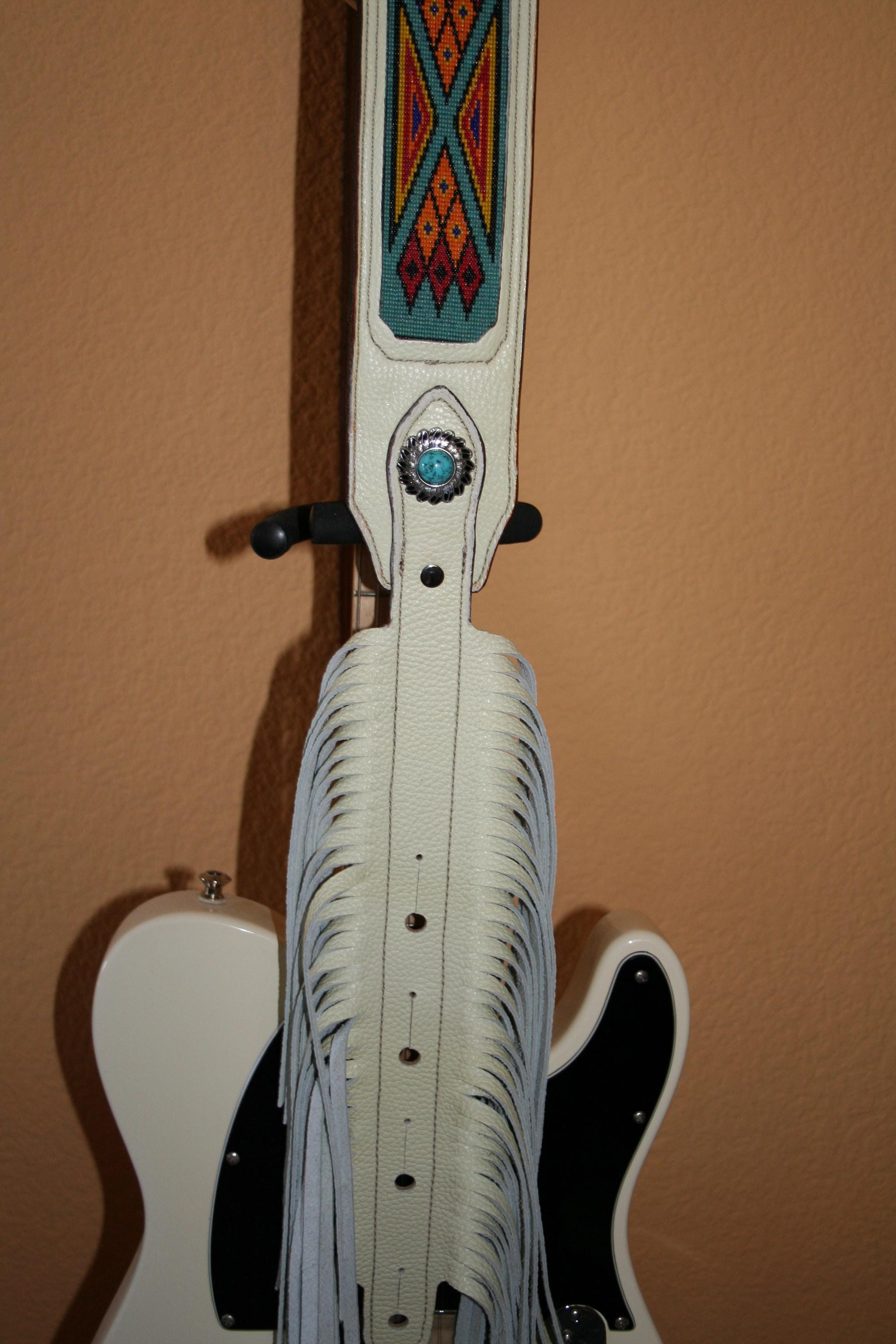 Guitar Strap Beaded "Desert Bloom"