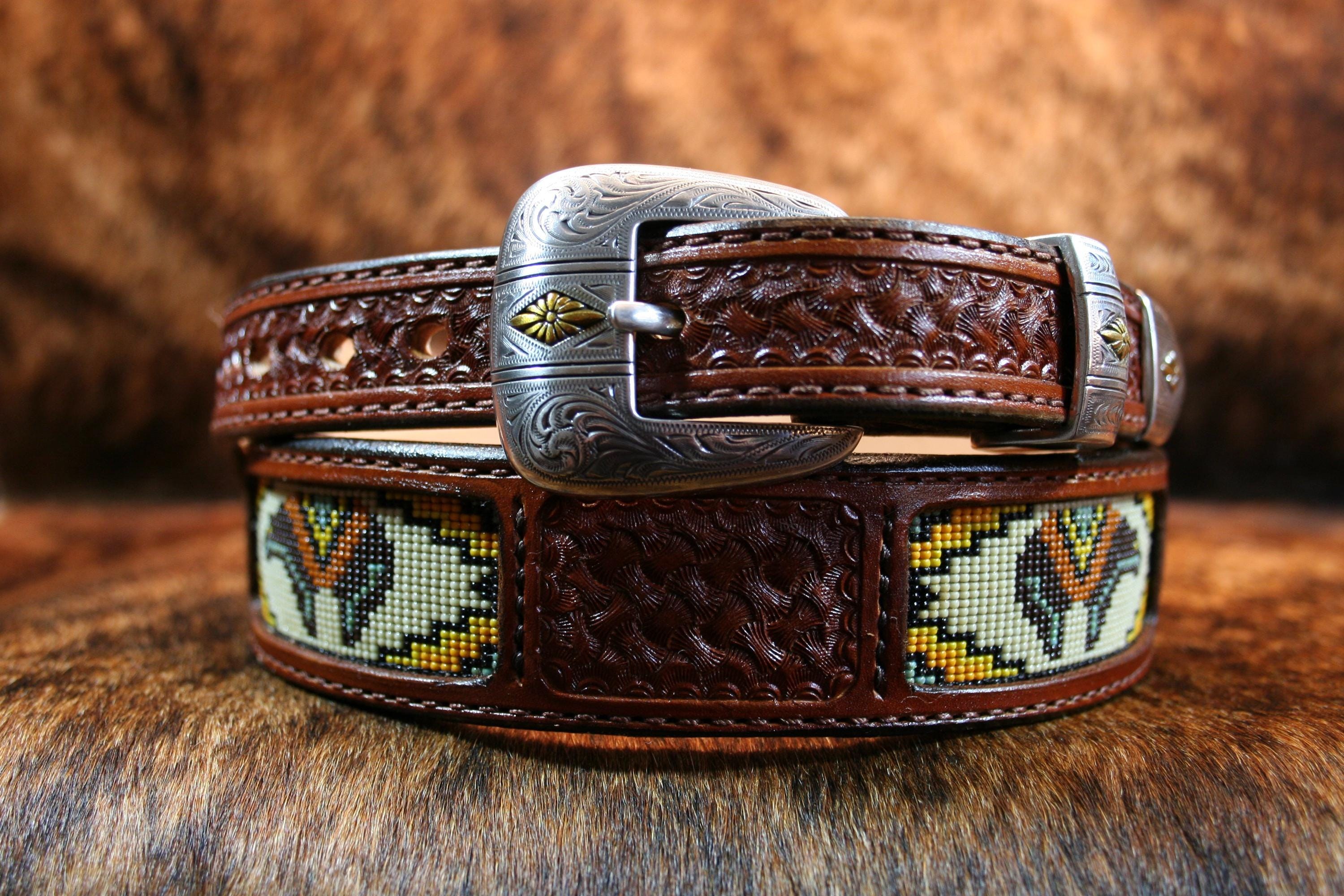 Southwestern Beaded Belt "Zuni Bear"