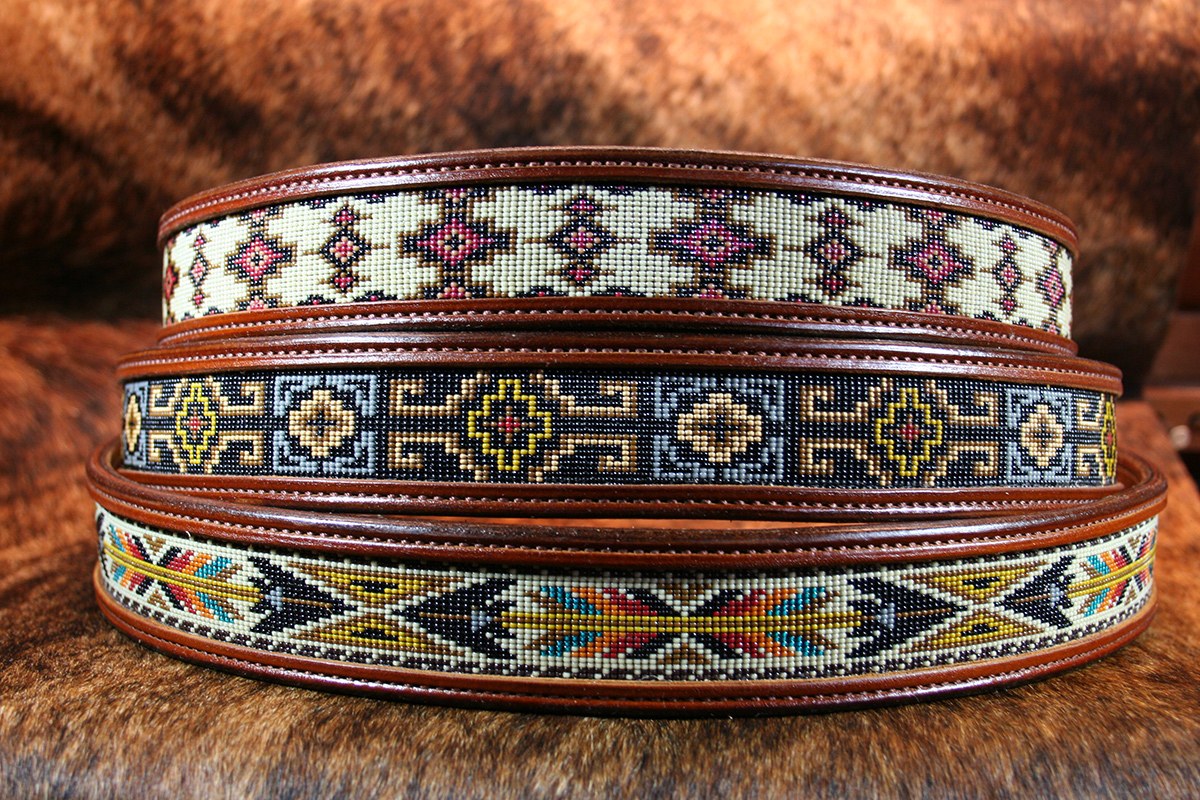 Tucson – Handcrafted Southwestern Beaded Leather Belt