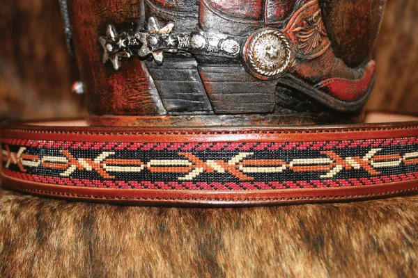 Barbed Wire Leather Belt