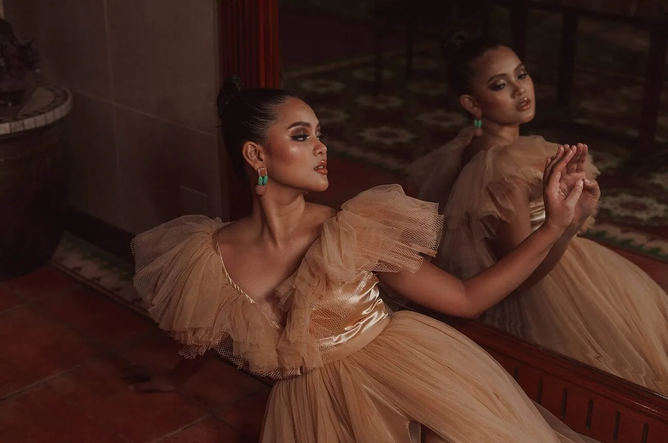 Evening gown by Darius Cordell