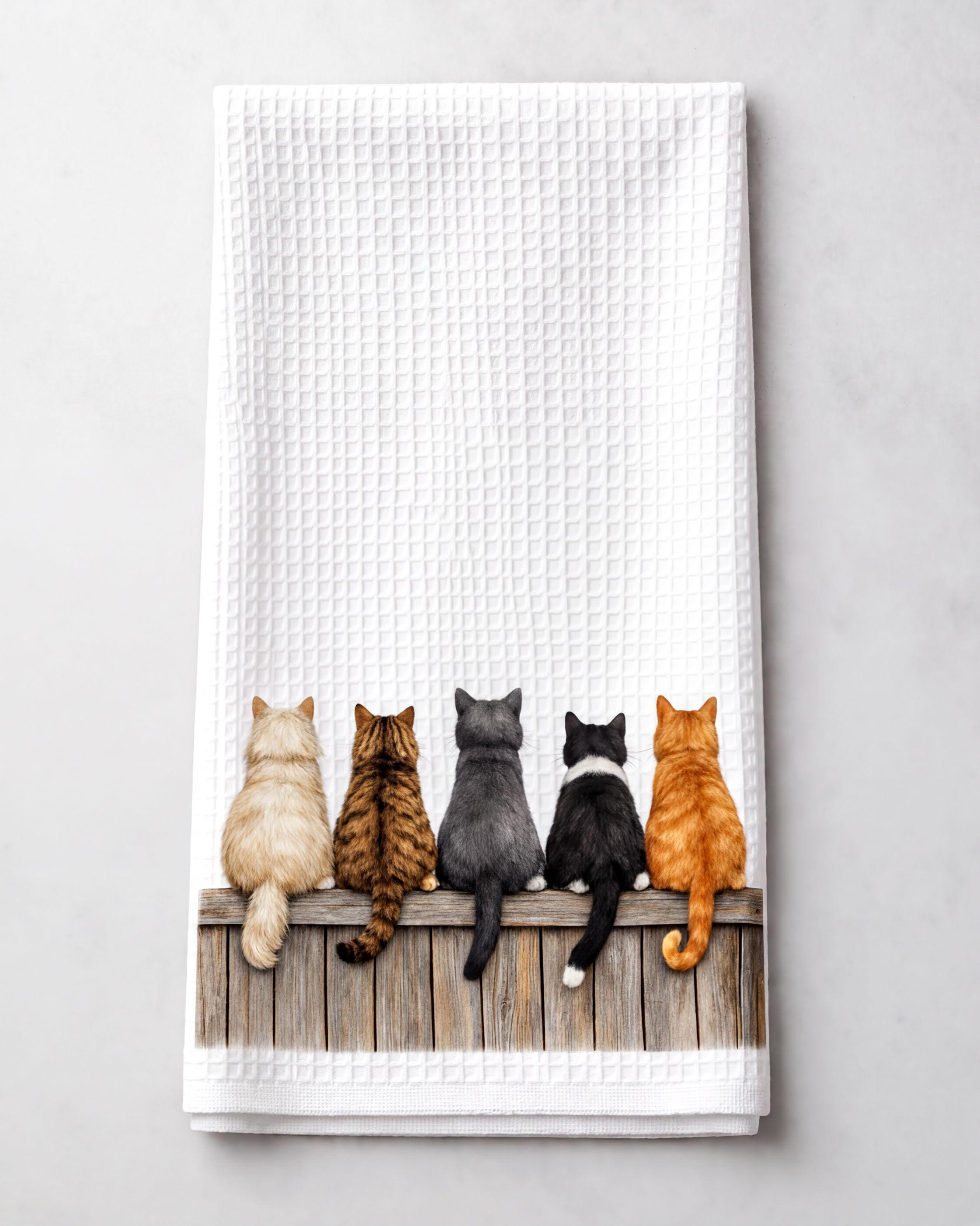 Cat-themed kitchen towel