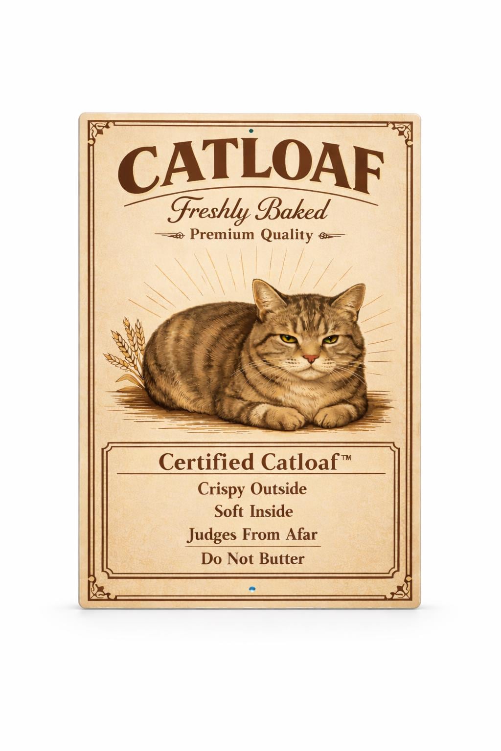 Catloaf vintage aluminum sign