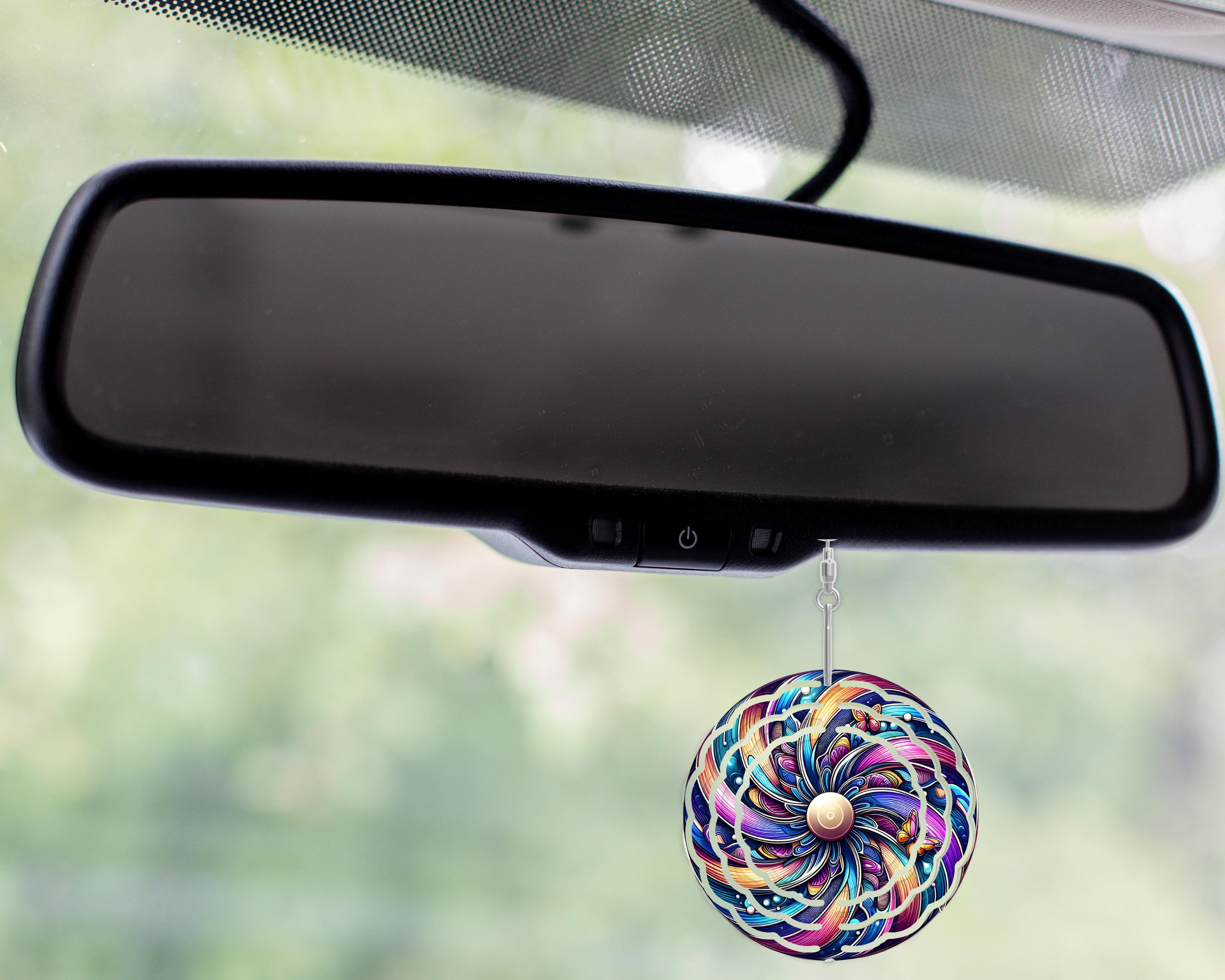 Rainbow Pinwheel Car Charm