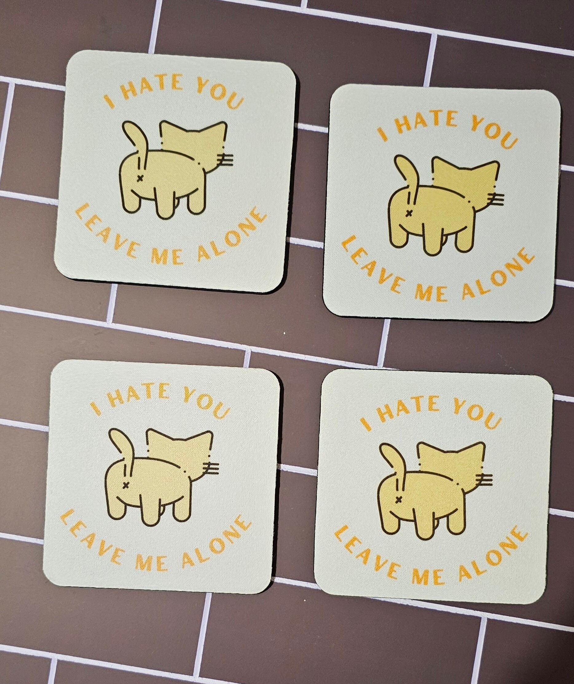 Sassy Cat Butt Coasters