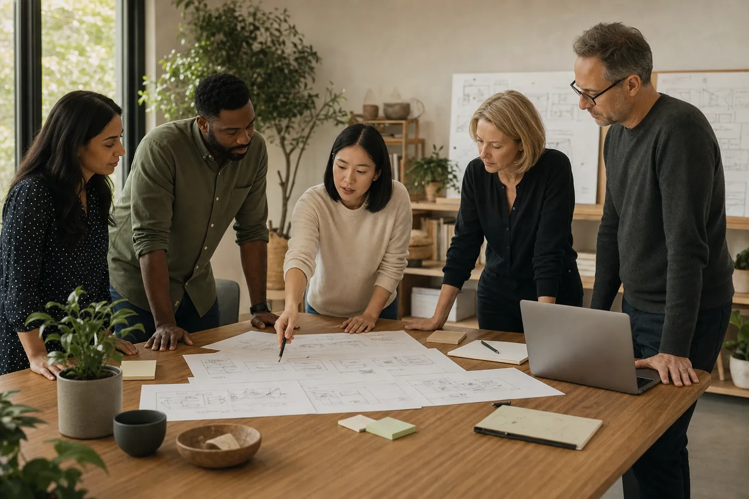 Healthcare and technology professionals collaborating around a table