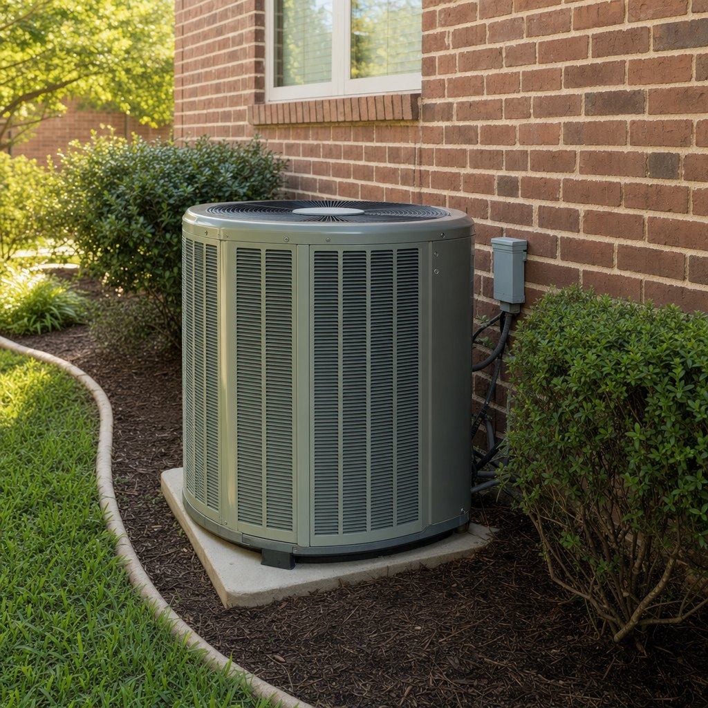 A/C & heating equipment at a residential home