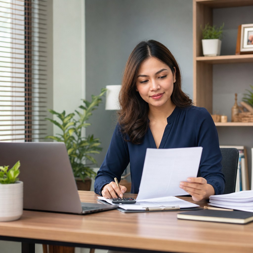 Medical billing professional organizing recurring administrative work