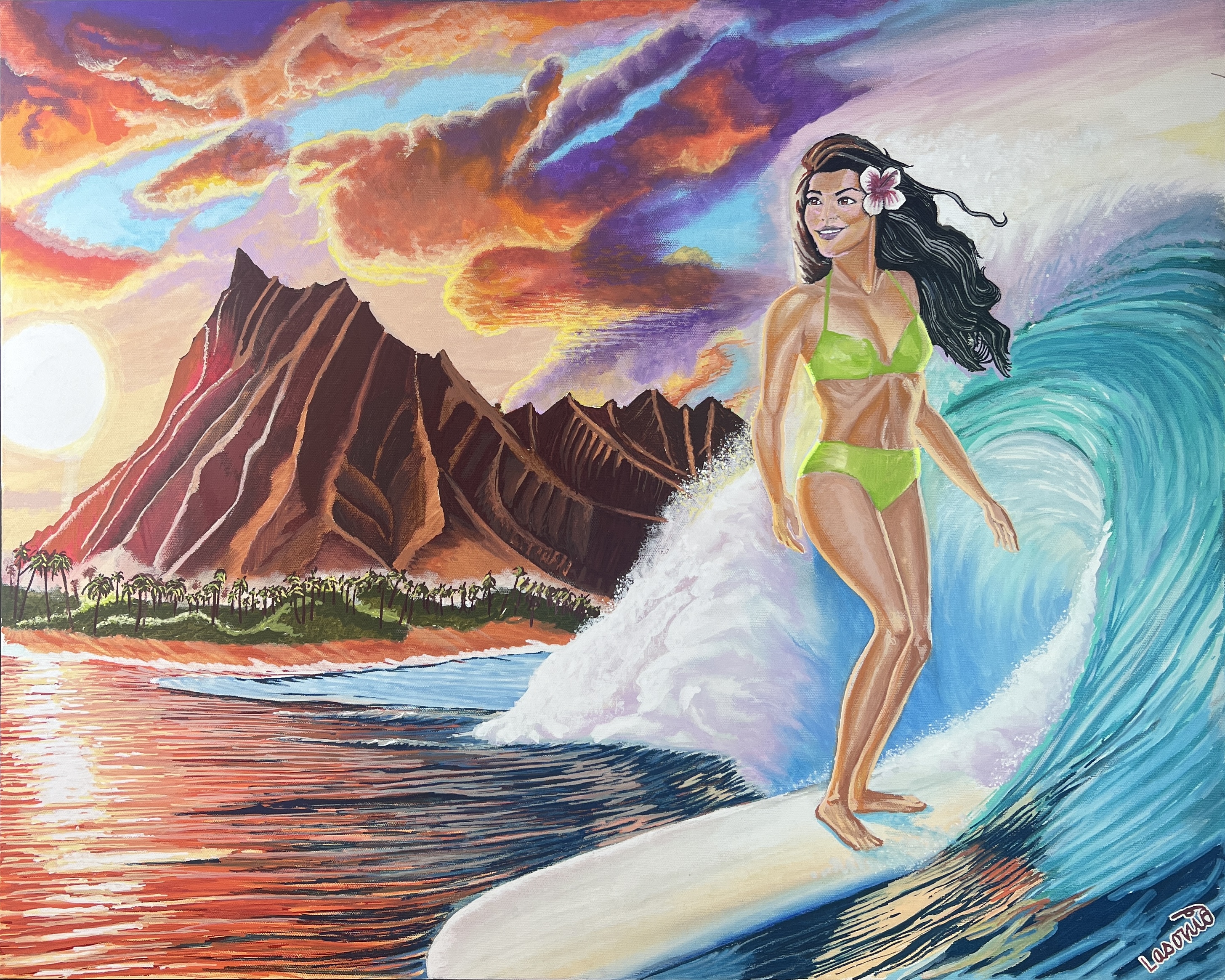 Surfer Girl artwork by John Lasonio