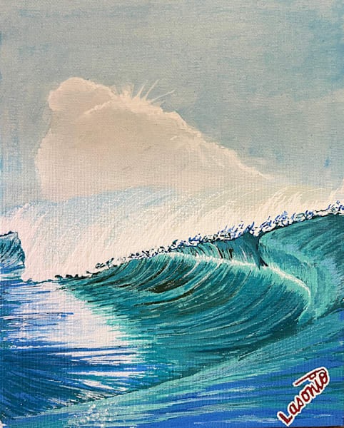a wave in teahupoo, tahiti By John Lasonio